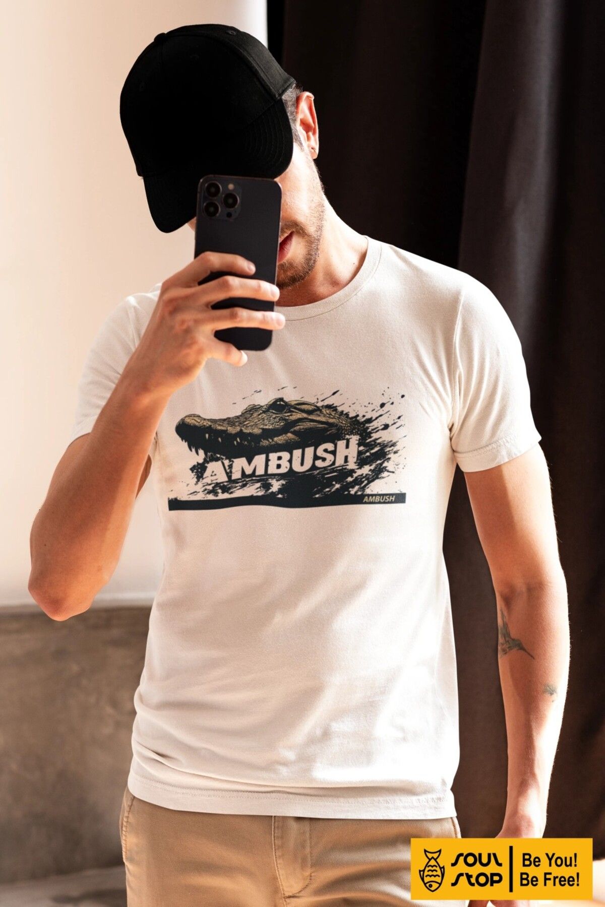 soul stop where freedom flows against the current Ambush T-Shirt - Premium Seri