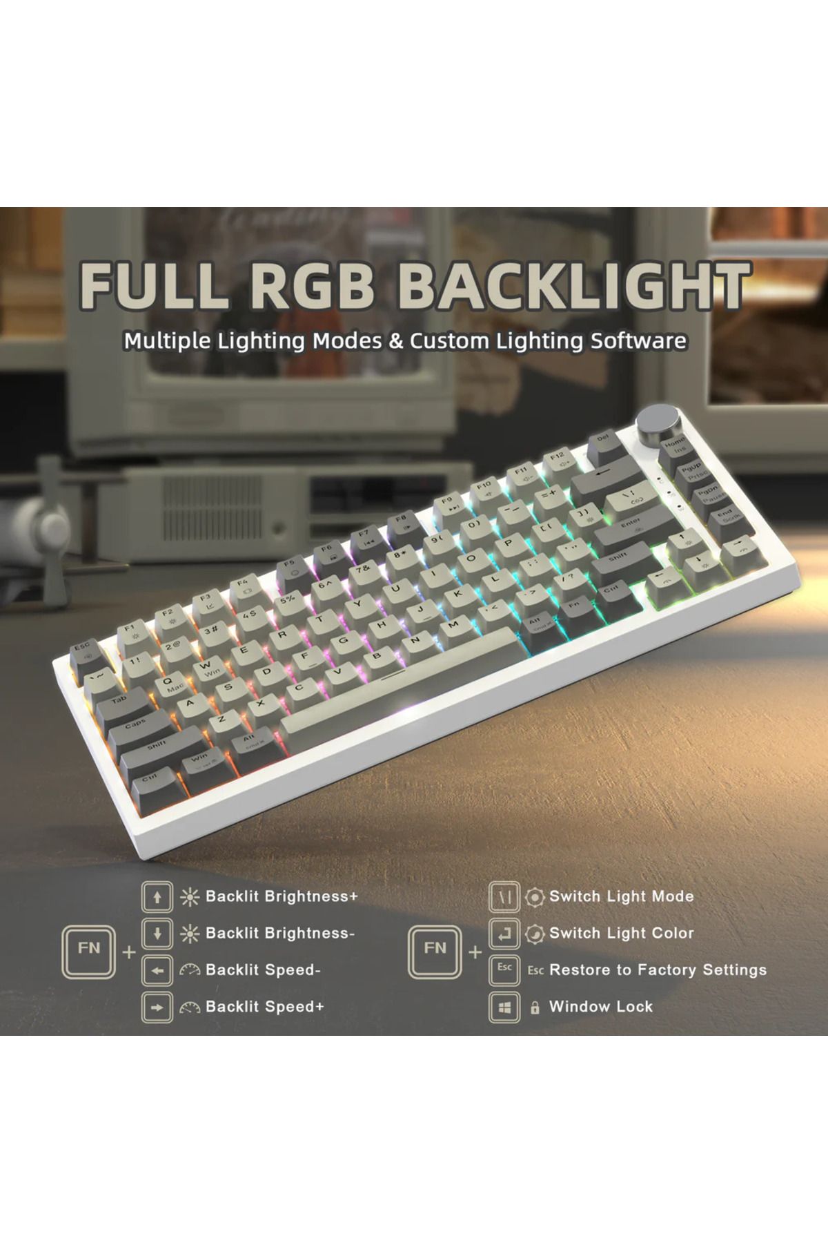 Meyer Gaming K85 Rapid Trigger RGB  Uyumlu Kablosuz Mekanik Oyuncu  Klavye TÜRKÇE Q