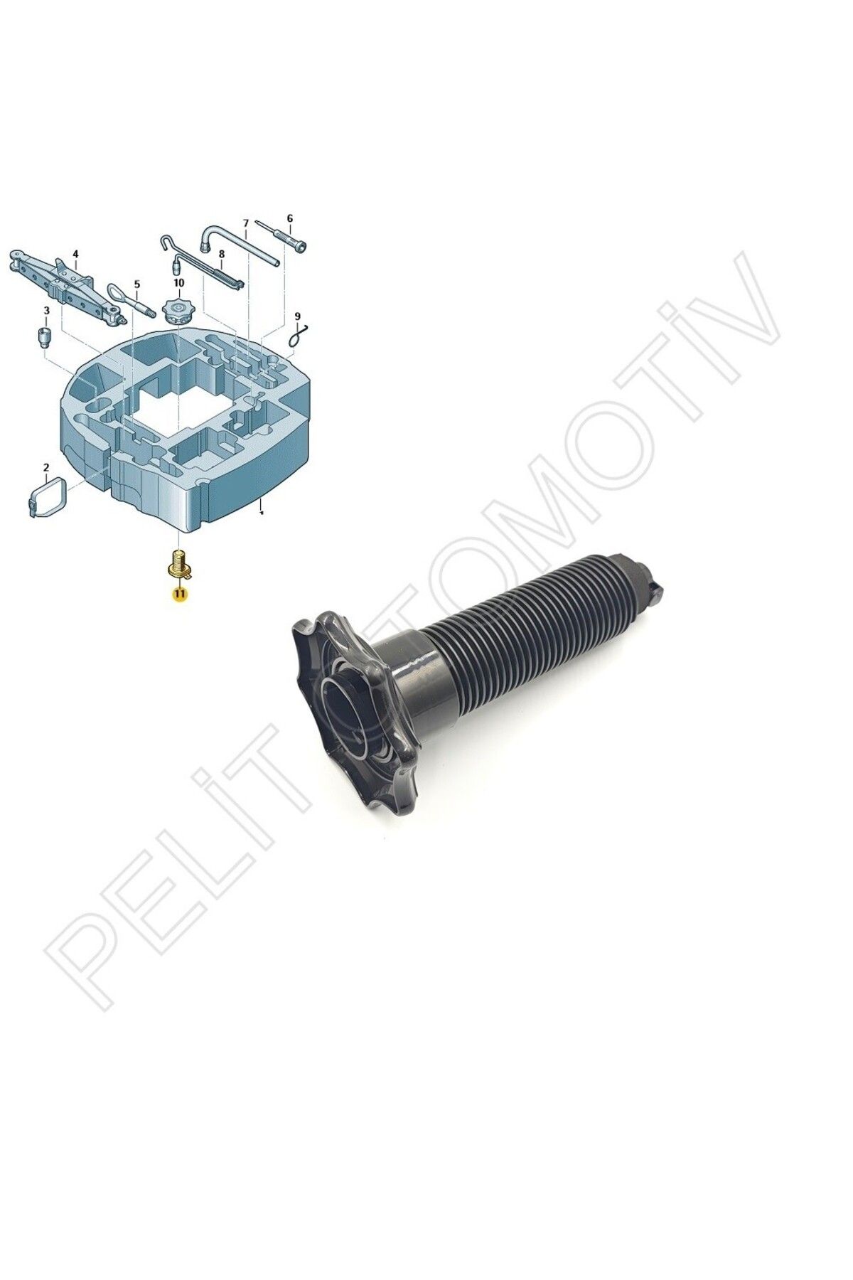 PELİTOTOMOTİV Seat Ibiza Stepne Sabitleme Civatası 82A803899 (2018-2025)