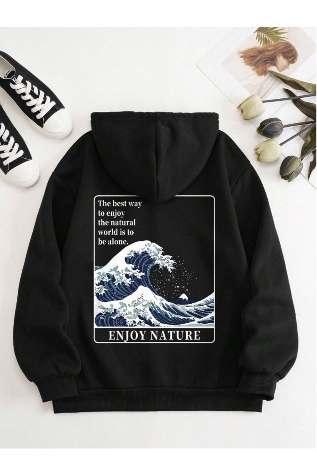 Marco Fresco Unisex Enjoy Nature Baskılı Sweatshirt