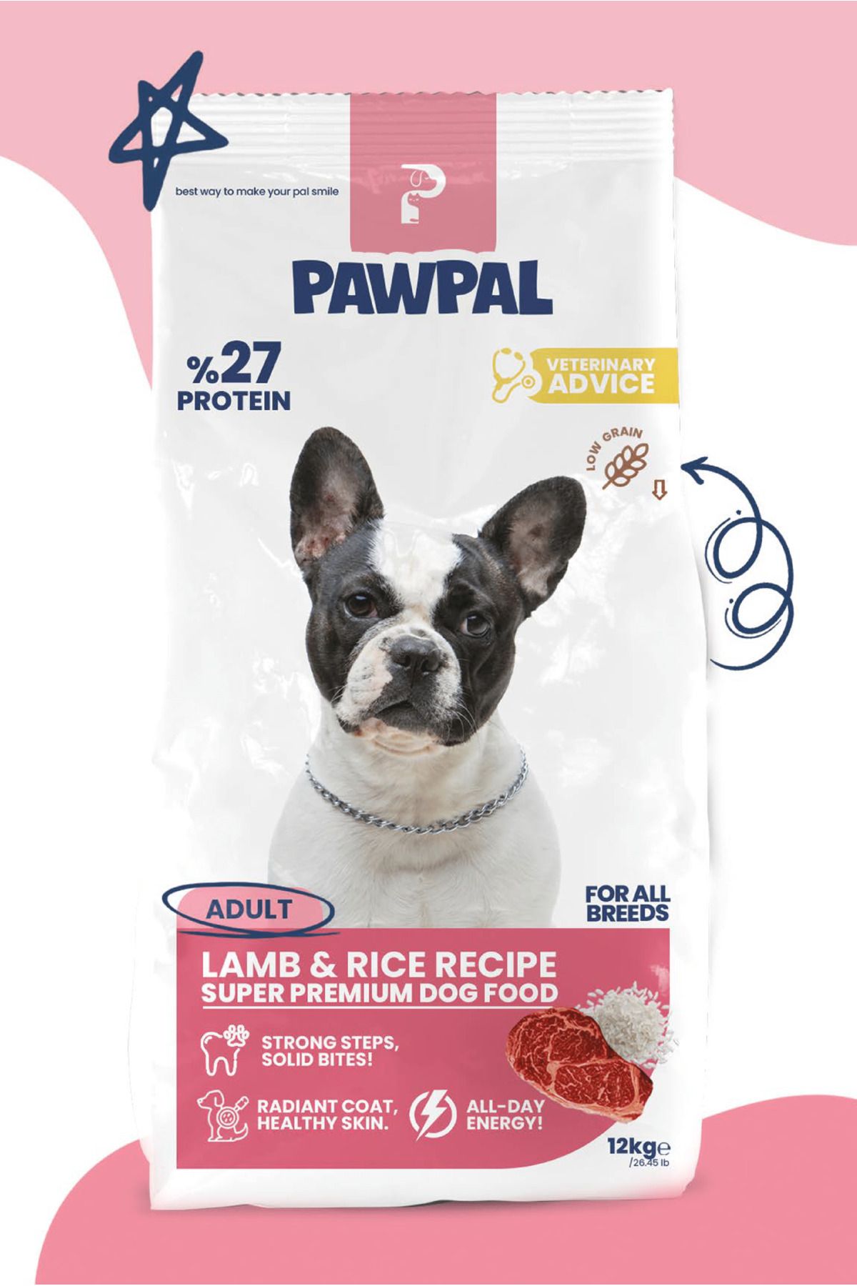 PawPal Kuzu Etli Süper Premium Yetişkin Köpek Maması 12 Kg - Düşük Tahıllı