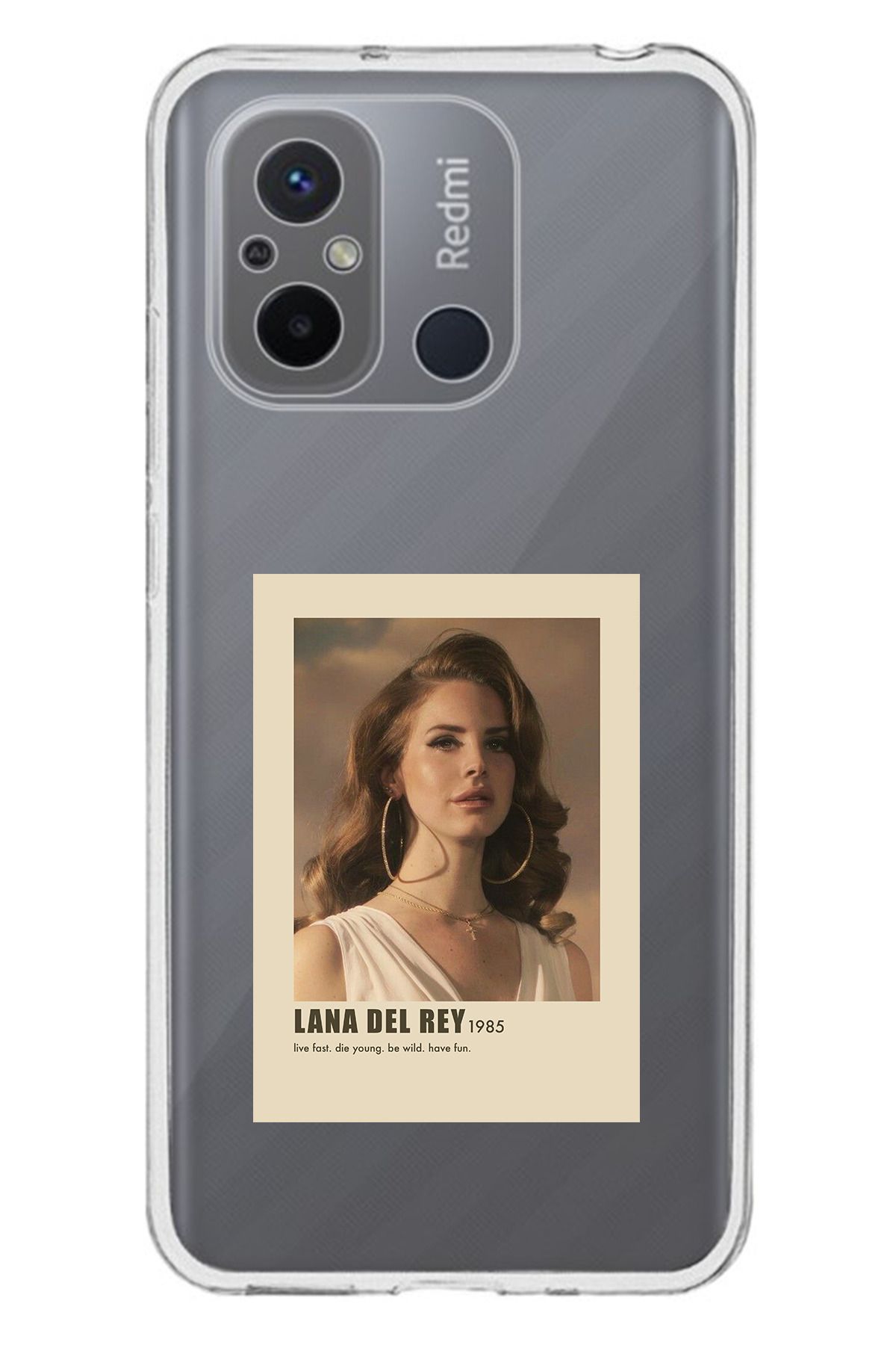 TechTree Redmi 12C Uyumlu Lana Del Rey Tasarımlı Şeffaf Silikon Kılıf