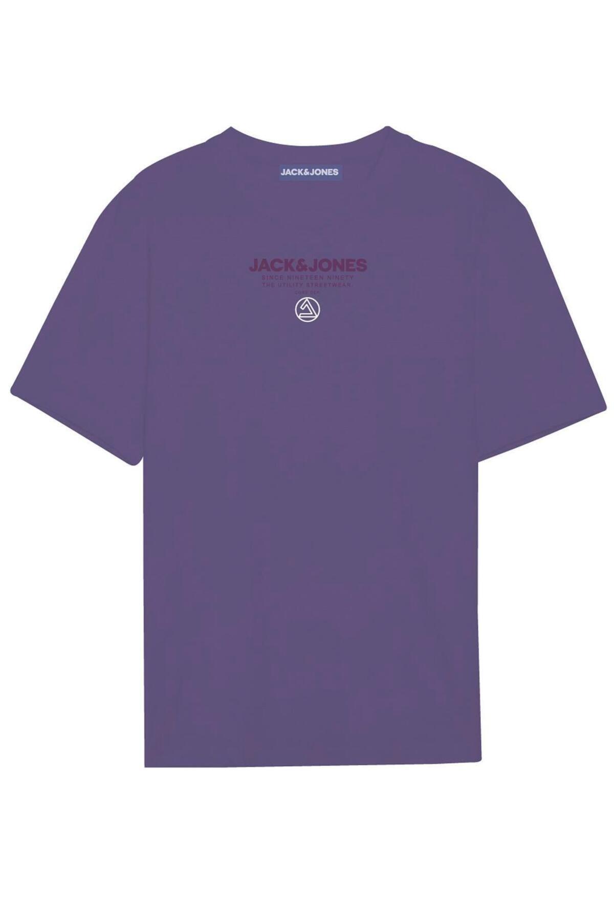 جک اند جونز JCOTYPO TEE SS CREW NECK FST Lavender