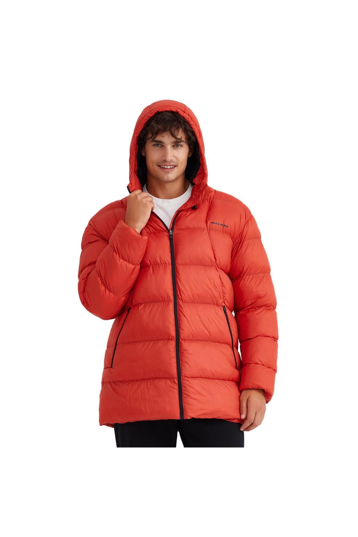 SKECHERS-S 232031   M - Orange Padded Outerwear Jacket 4