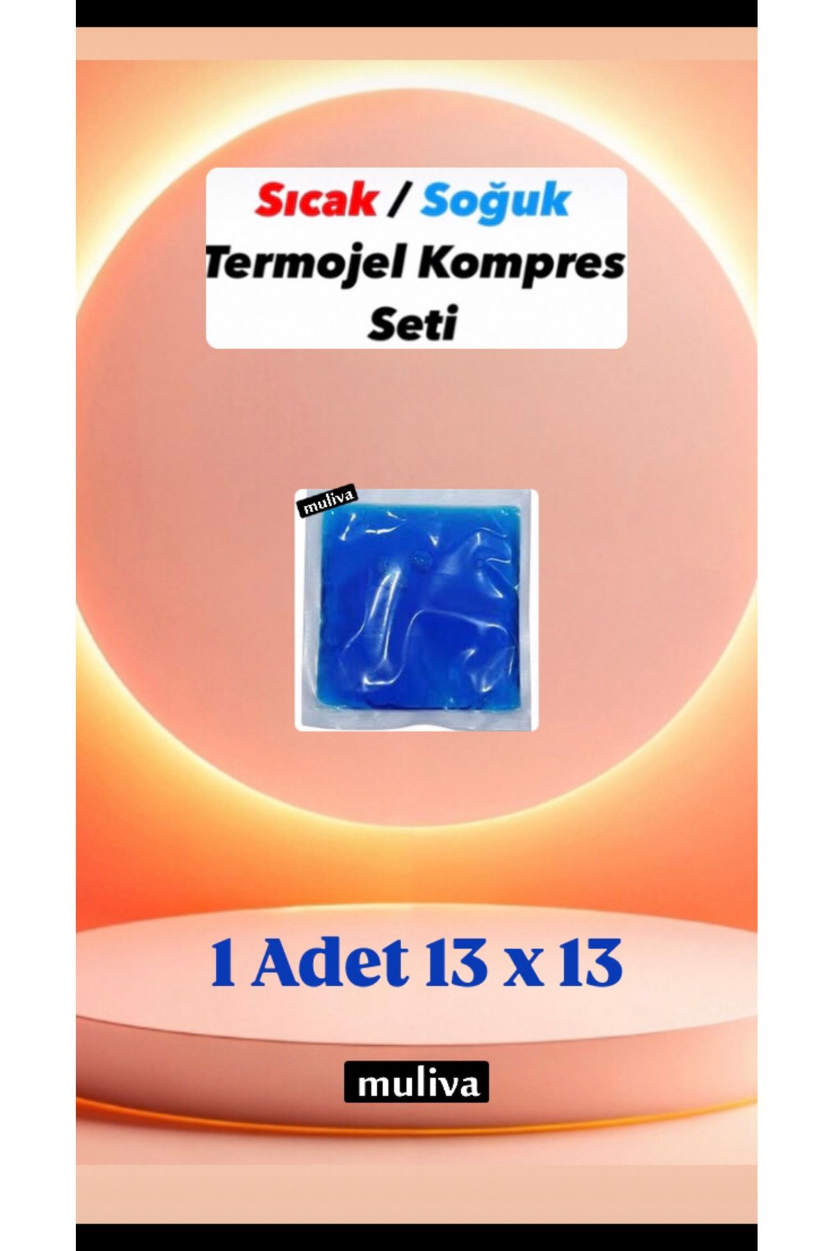 muliva # 1 Adet 13x13 Cm Cold Pack Sıcak Soğuk Termo Jel Kompres Buz Jel Termojel bp (NO:1)