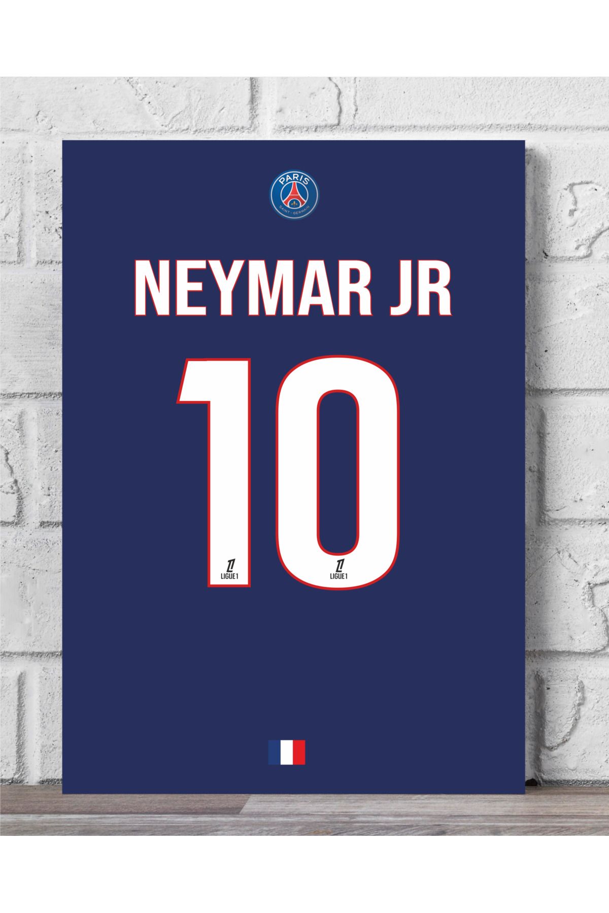 Erdizayn 30x42 cm Neymar JR Forma Tasarımlı 5 mm Kalınlıkda Ahşap Poster Tablo (UV Baskılı)