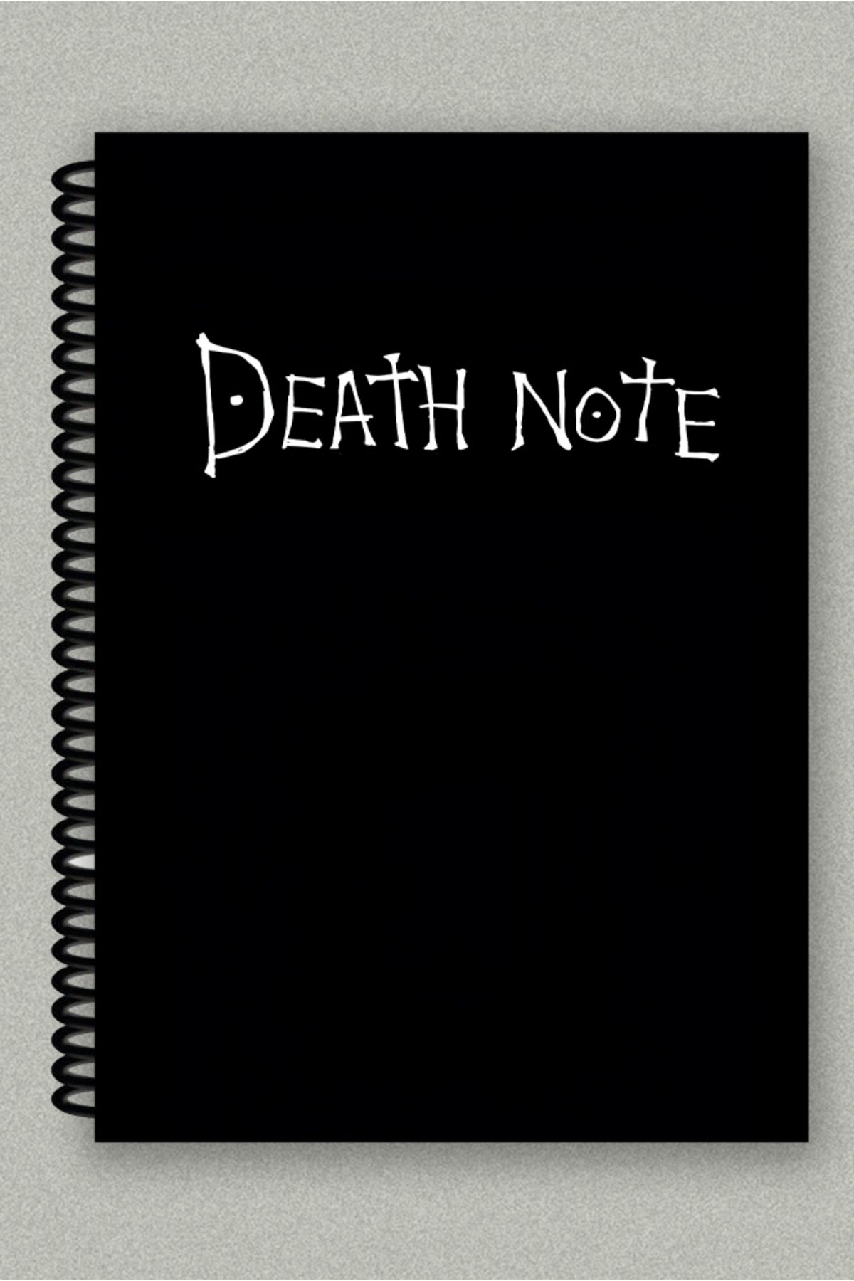 Namgo Death Note Spiralli A5 Çizgisiz Tuale Kapaklı Hediyelik Defter (200 Sayfa)