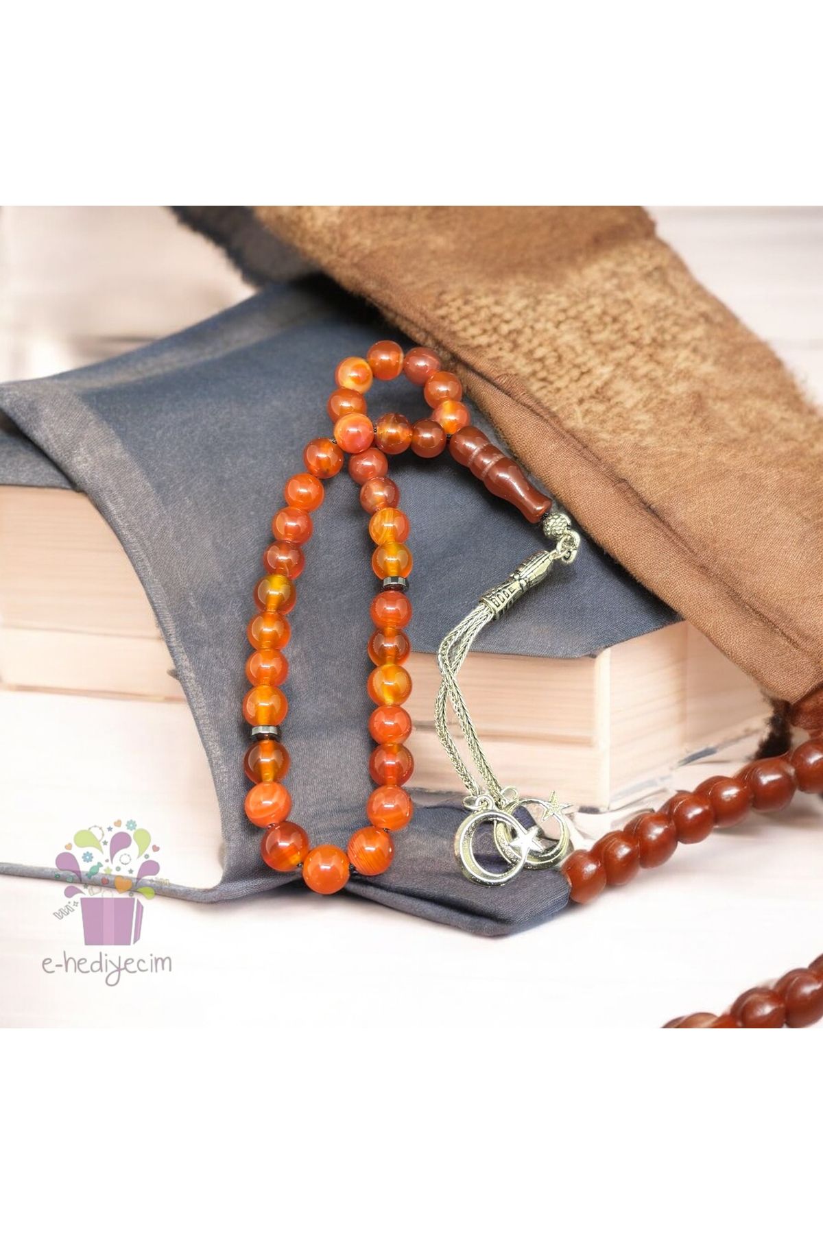 eHediyecim-Agate Natural Stone Rosary - 33 Pack Rosary 2