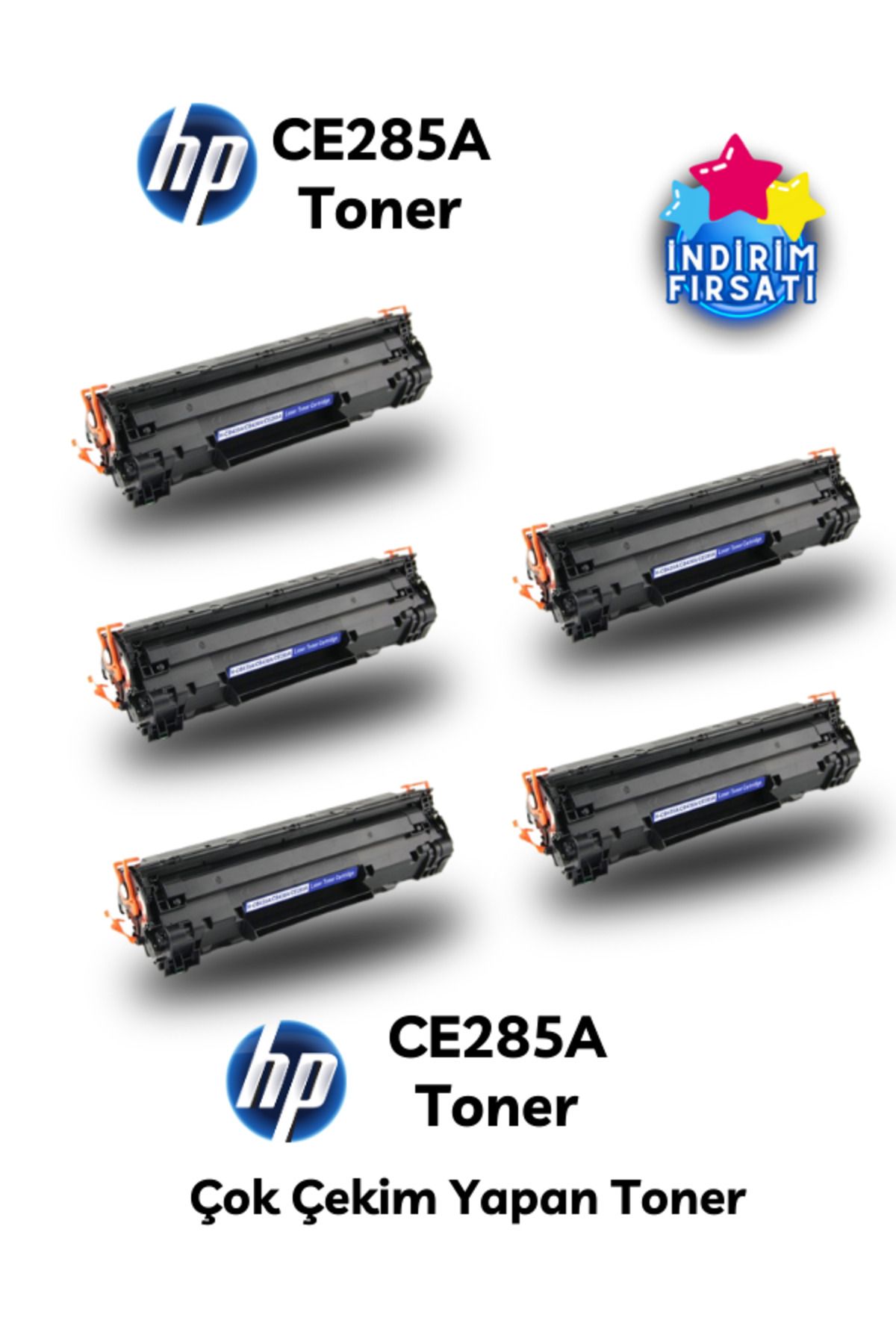 YEGGE 5 Adet HP 85a Muadil Toner - Yüksek Baskı Kapasiteli CE285a Toner - HP 285a Muadil Toner