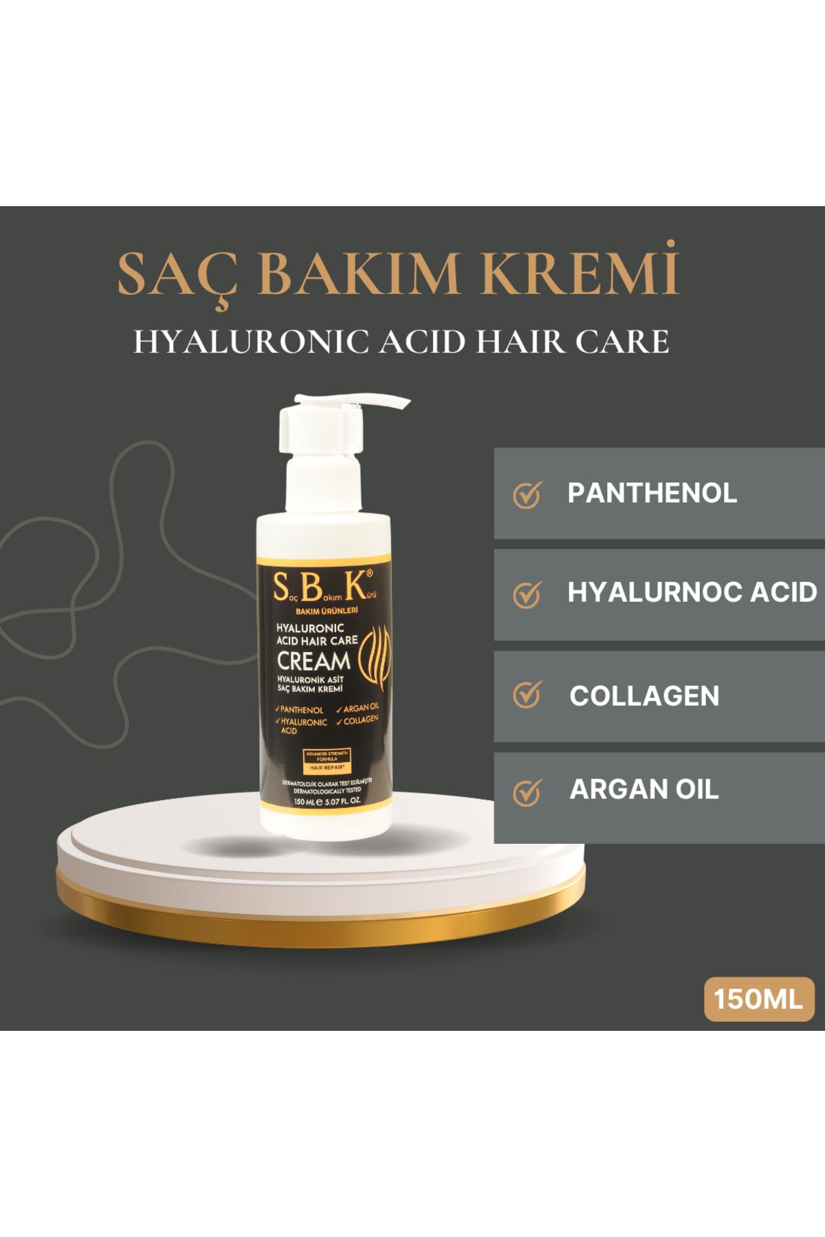 Sbk HYALURONİK ASİT SAÇ BAKIM KREMİ 150ML