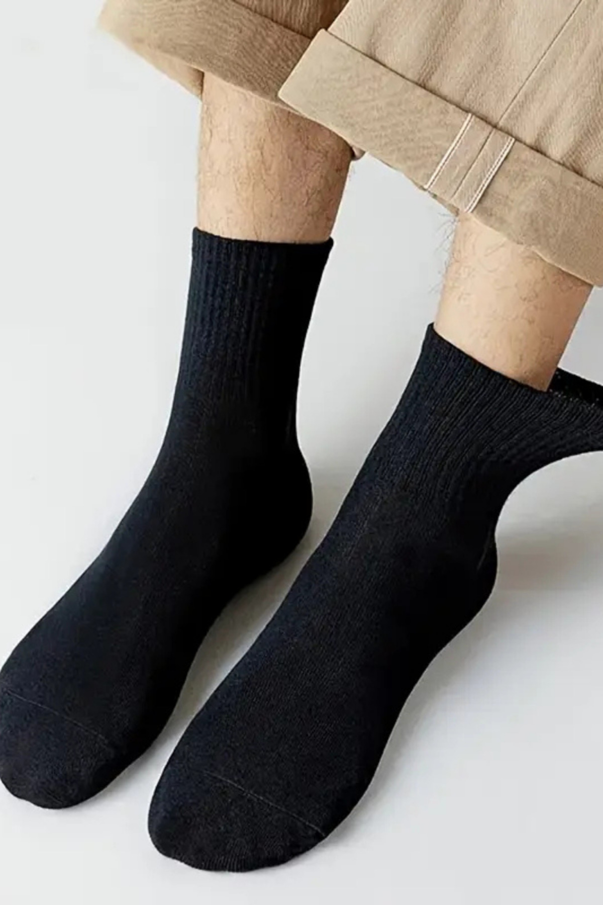 6 Çift Siyah Soket Çorap Seti Pamuklu Yazlık Kışlık Unisex Çorap Seti — görsel 4 · TYBLTVDGCBEHC0DW41