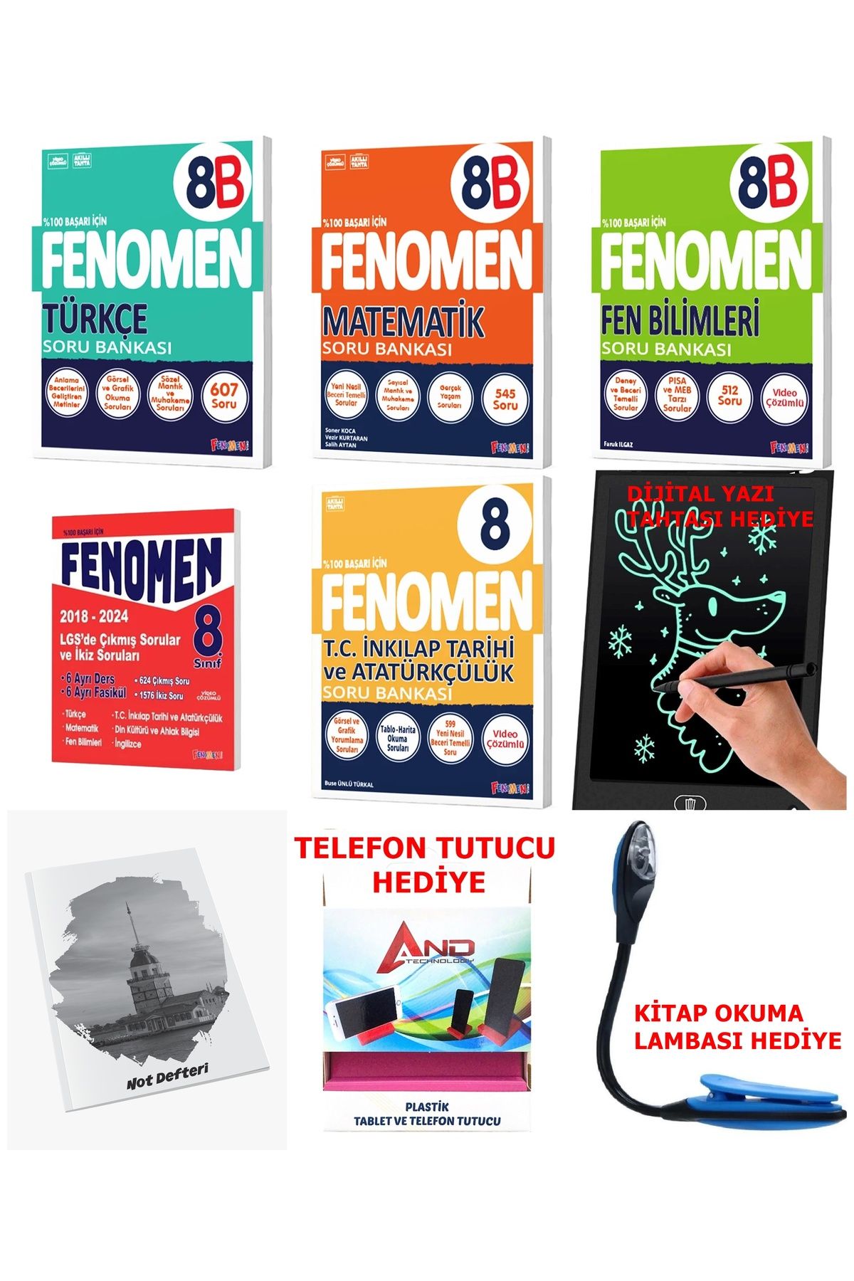 Fenomen Yayıncılık 2024-2025 Müfredat Fenomen 8 Sınıf Tüm Dersler B Serisi Soru Bankası + 2018-2024 FULL Çıkmışlar