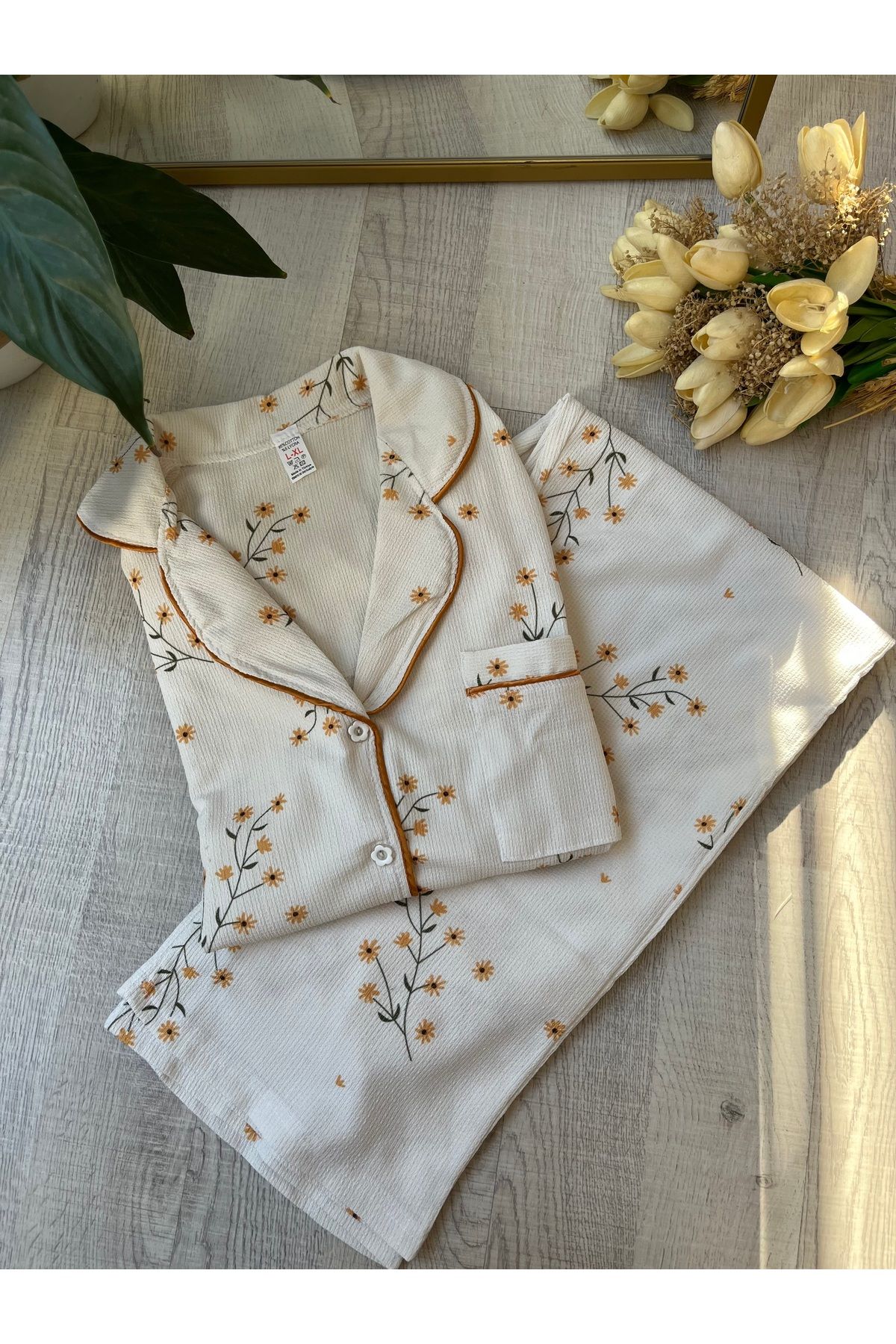 MODA Pinterest çiçekli pijama takımı