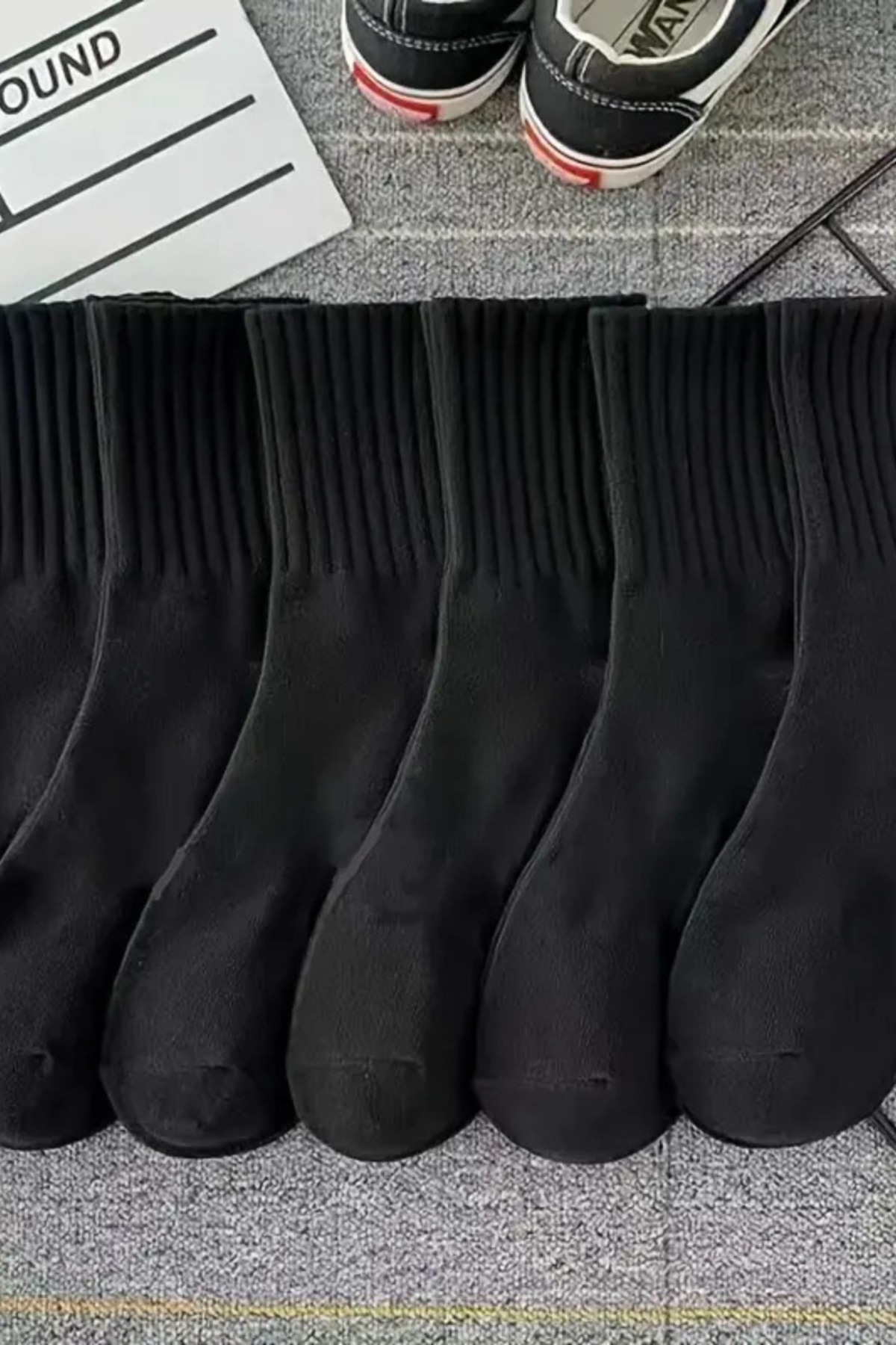 6 Çift Siyah Soket Çorap Seti Pamuklu Yazlık Kışlık Unisex Çorap Seti — görsel 7 · TYBLTVDGCBEHC0DW41