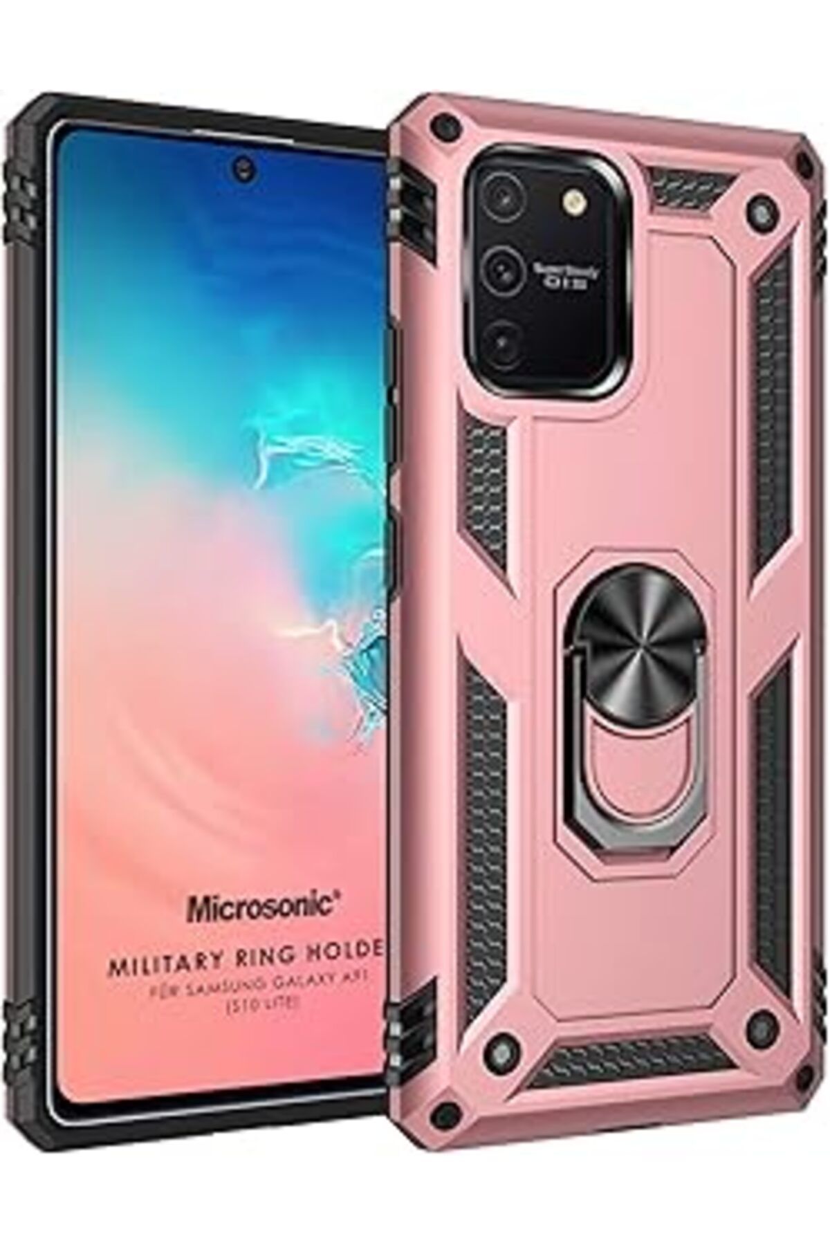 NZM TİCARET Galaxy S10 Lite Için Kılıf Military Ring Rose [Galaxy S10 Lite Ile U