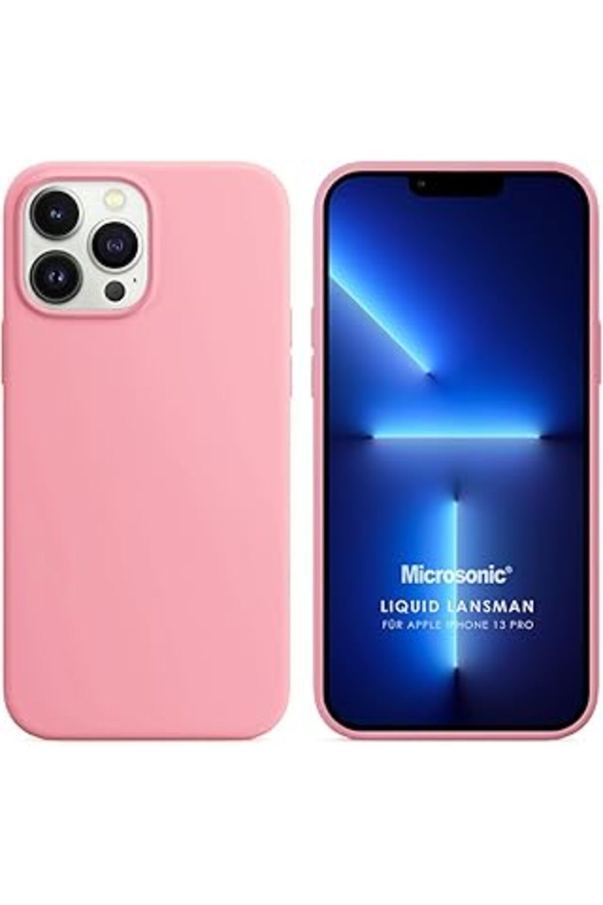 NZM TİCARET Iphone 13 Pro Için Kılıf Liquid Lansman Silikon Pembe [Iphone 13 Pro Ile Uyumlu Kı