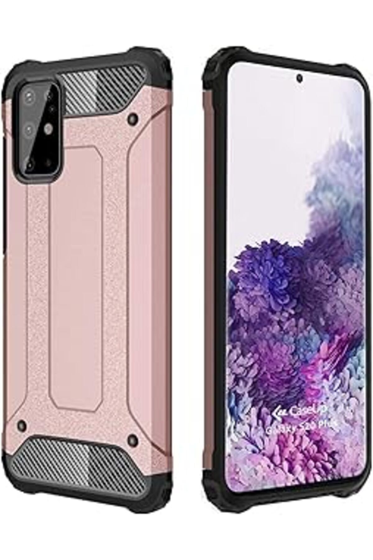 MAGNESİA Caseup Galaxy S20 Plus Uyumlu Kılıf, Caseup Tank Rose