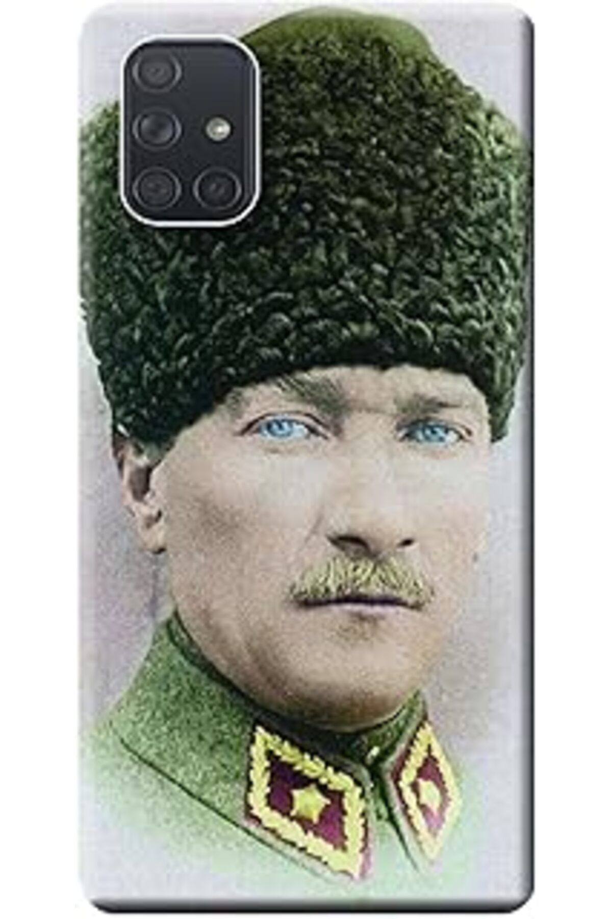 feifei Galaxy A71 Kılıf (Sm-A715F) Baskılı Silikon Mustafa Kemal Atatürk Stk:392