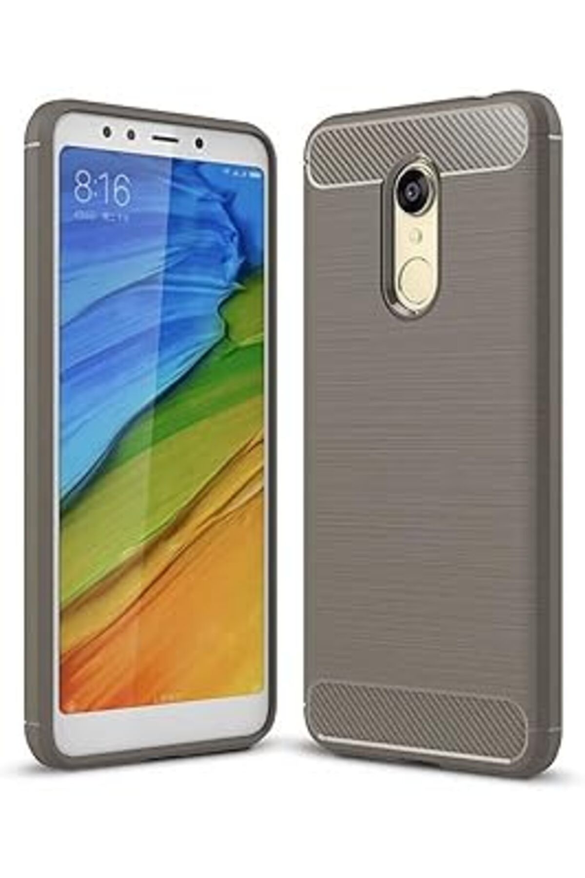 feifei Mi Redmi 5 Ile Uyumlu Kılıf Room Armor Shockp Koruma Silikon Gri