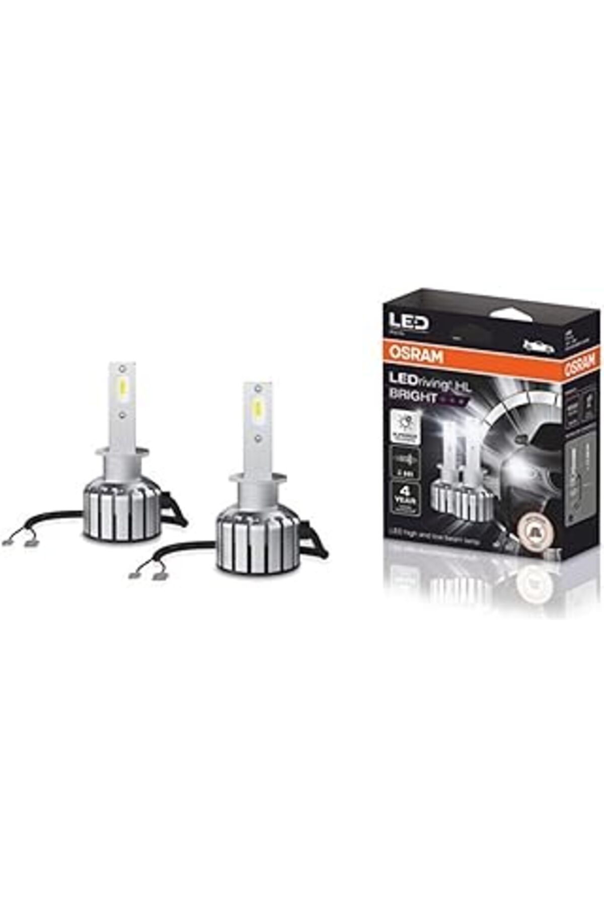 NZM TİCARET H1 Led Xenon Kit Ledriving Hl Brıght%300 Fazla Işık / 4 Yıl Garantili 12V (2 Adet Far Için)