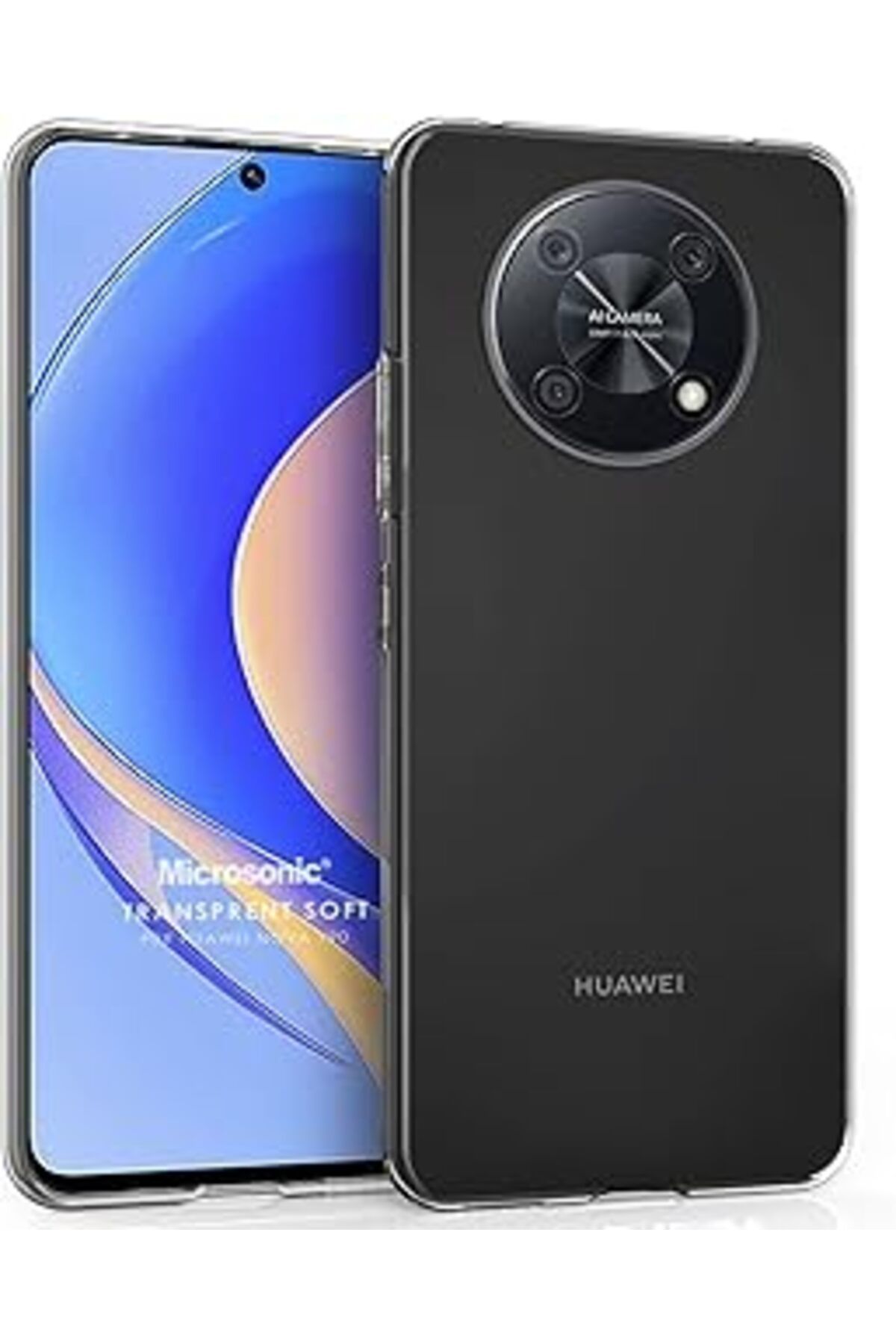 NZM TİCARET Huawei Nova Y90 Için Kılıf Transparent Soft Şeffaf [Nova Y90 Ile Uyumlu Kılıf - Şeffaf]