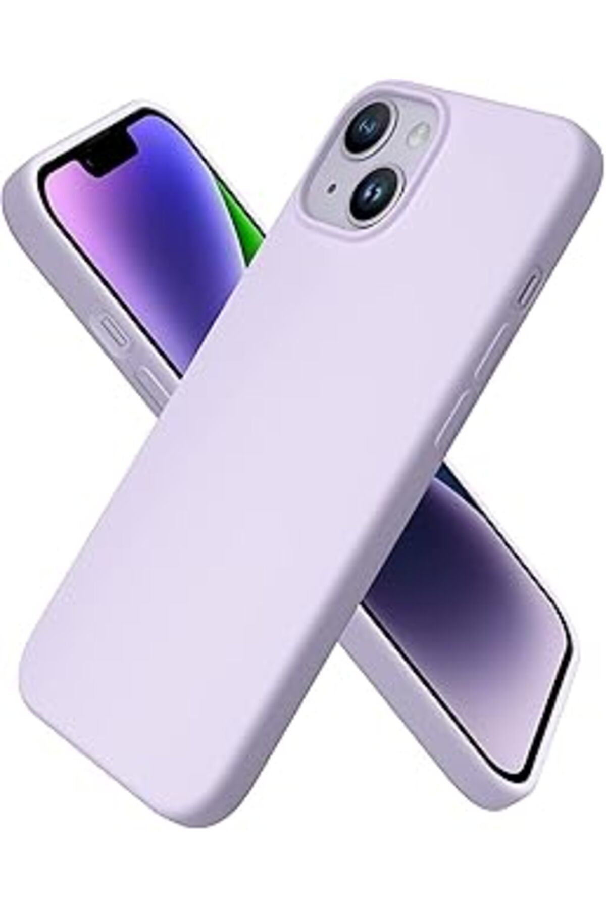 NZM TİCARET Uruchi Iphone 14 Plus Kılıf 6.7 Ile Uyumlu, İNce Sıvı Silikon 3 Katmanlı Tam Kaplamalı Yumuşa