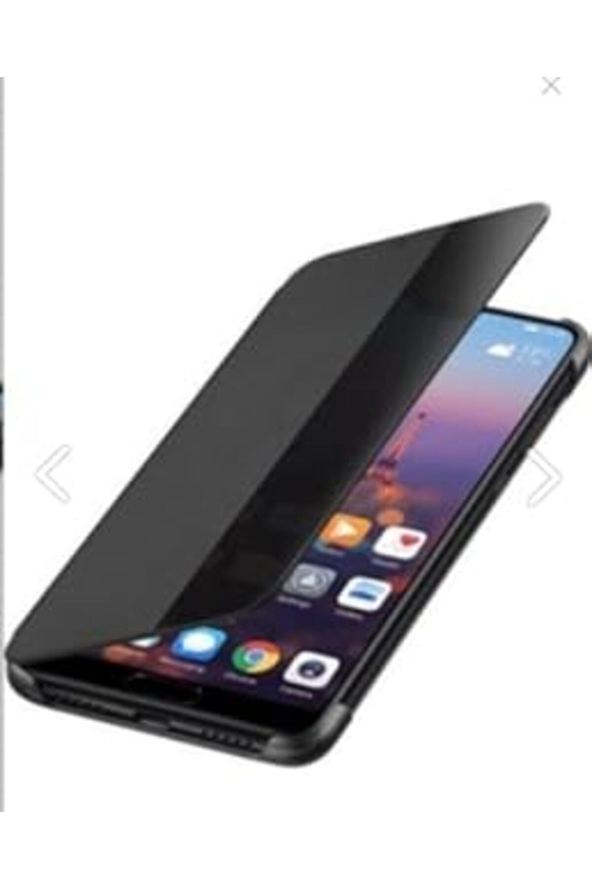 robotrend Huawei P20 Serileri İLe Birebir Uyumlu Flip Cover Kılıf Yan Pencereli Kapaklı Sert Plasti