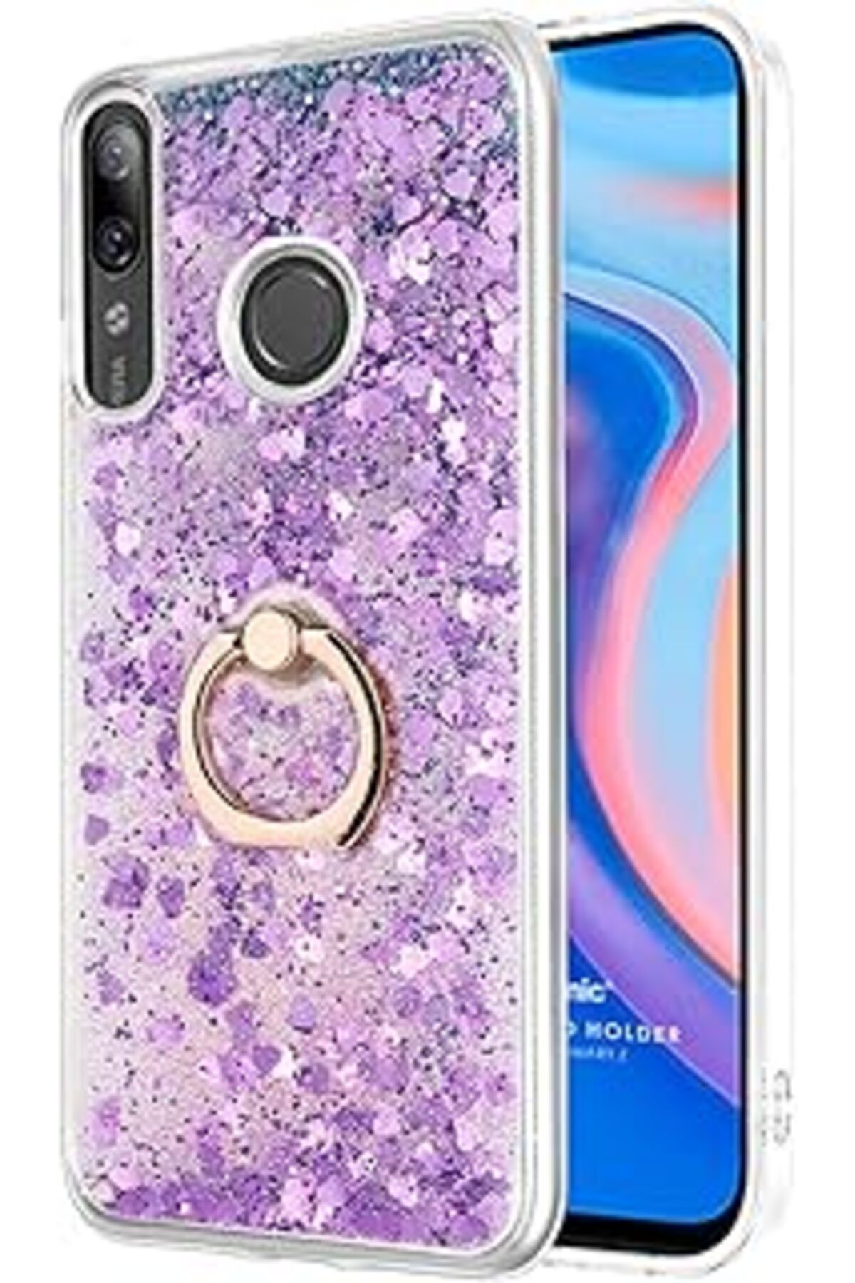 EDALKILIÇ Huawei P Smart Z Için Kılıf Glitter Liquid Mor [P Smart Z Ile Uyumlu Kılıf - Mor]