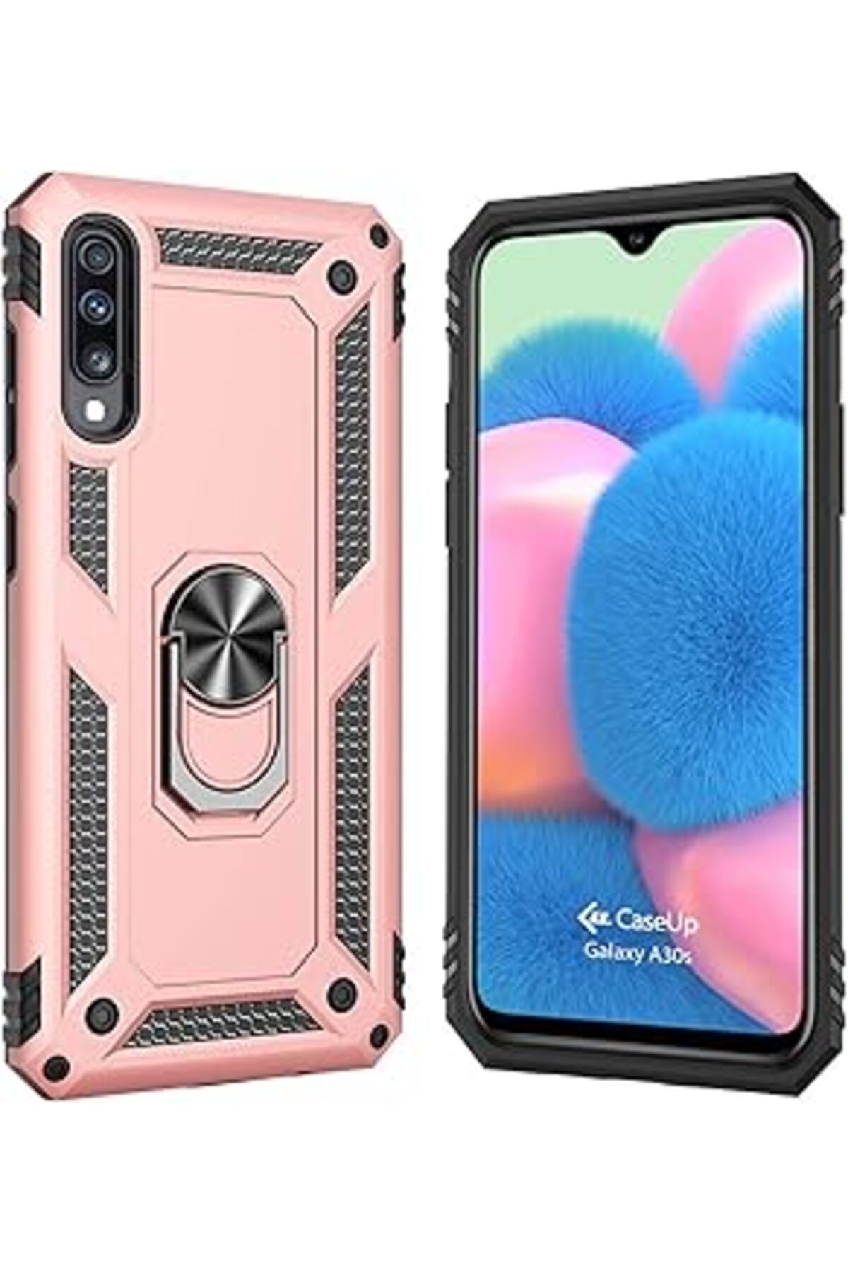 NZM TİCARET Caseup Galaxy A30S, Caseup Magnetic Ring Uyumlu Kılıf Rose