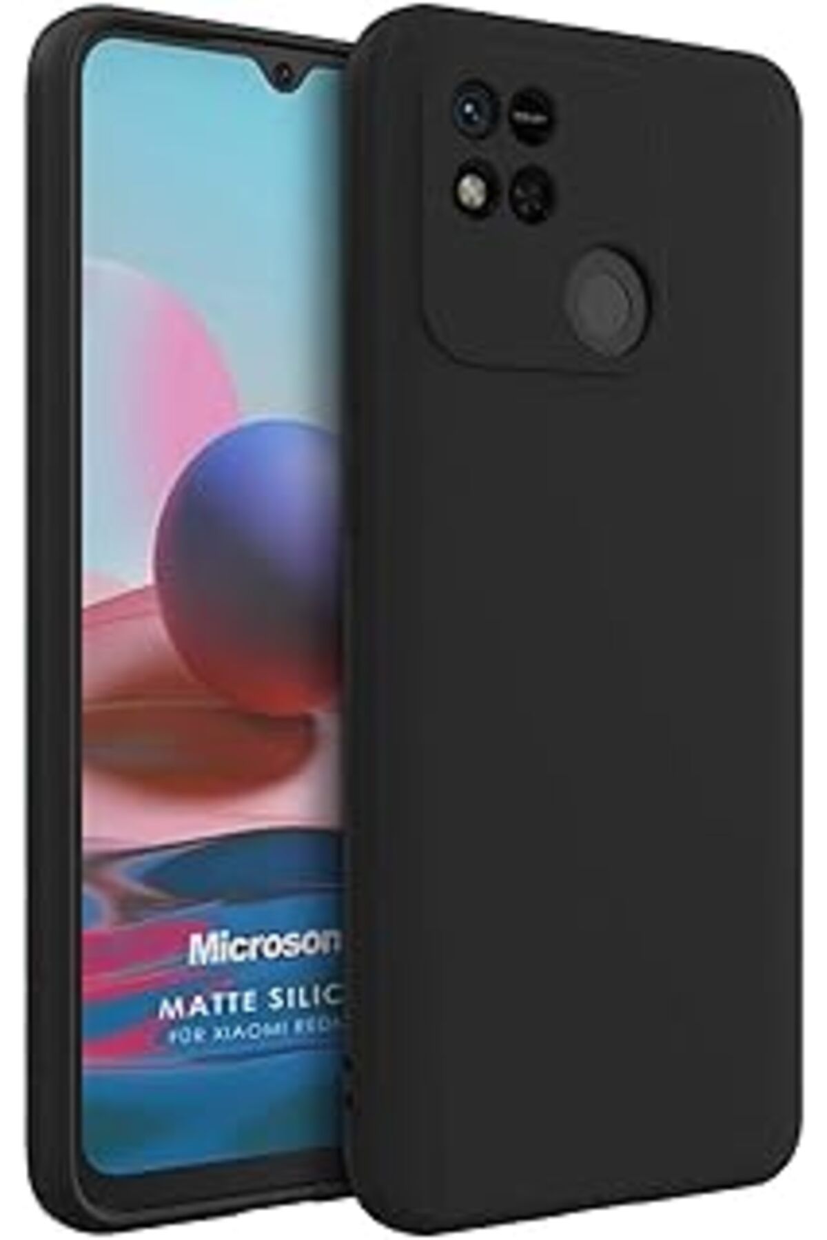 nerede bulurum Matte Silicone Mi Redmi 10A Için Kılıf Siyah [Redmi 10A Ile Uyumlu Kılıf - Siyah]