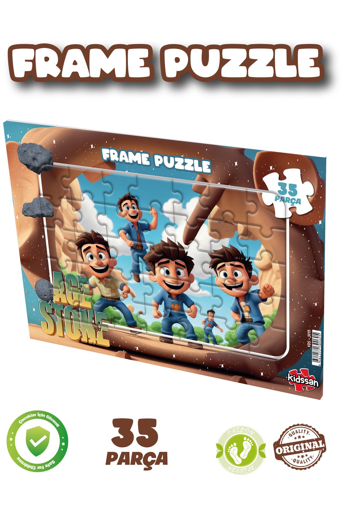 kidssan games FRAME PUZZLE 35 PARÇA ÇOCUK OYUNCAĞI TAŞ DEVRİ  PUZZLE EĞİTİCİ MONTESORİ