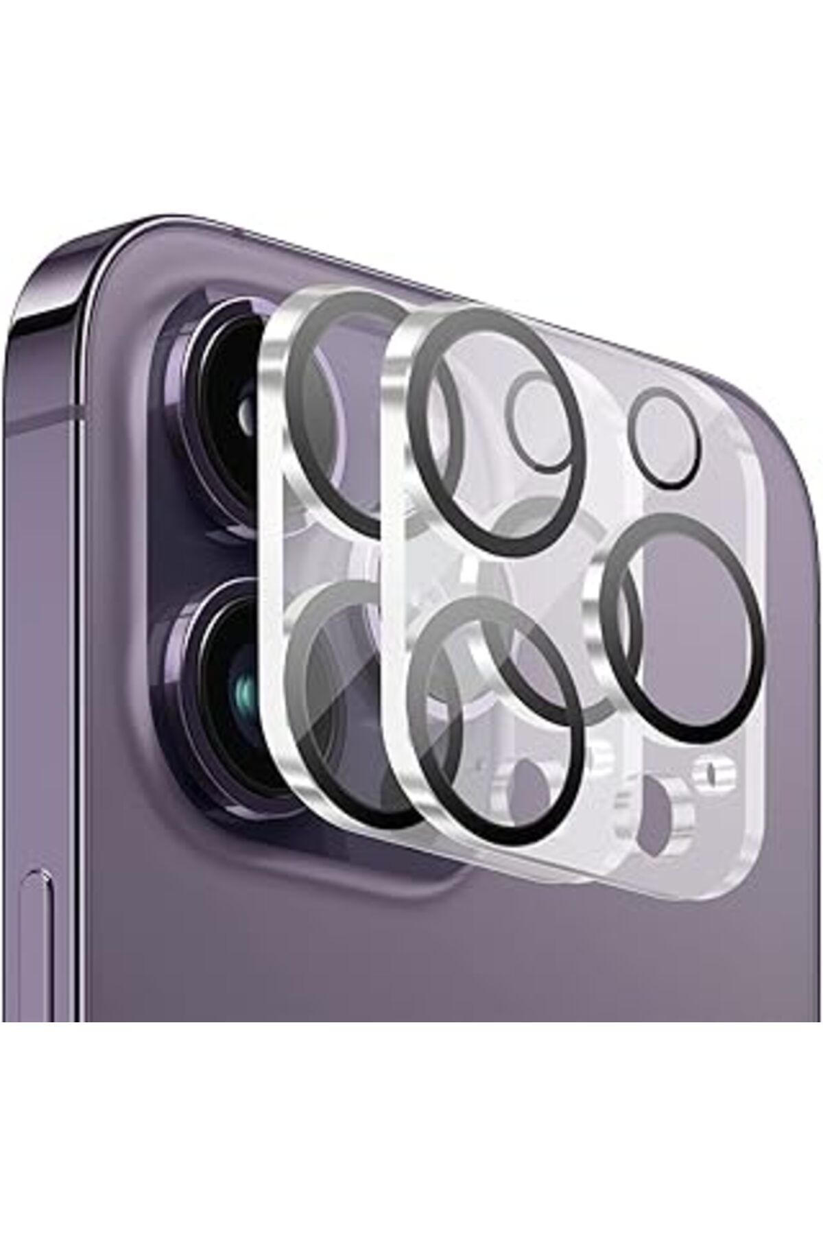 NZM TİCARET Buff, 2 Adet Iphone Kamera Lens Koruyucu (Iphone 14 Pro Max / 14 Pro), Bllk, Şeffaf