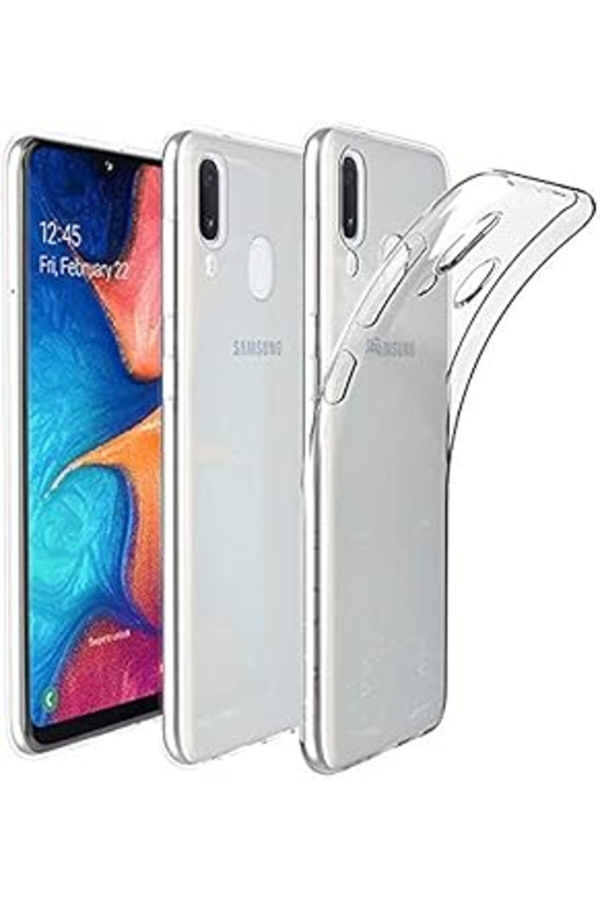 feifei Kny Galaxy A20E İÇin Kılıf, Ultra İNce Şeffaf Silikon