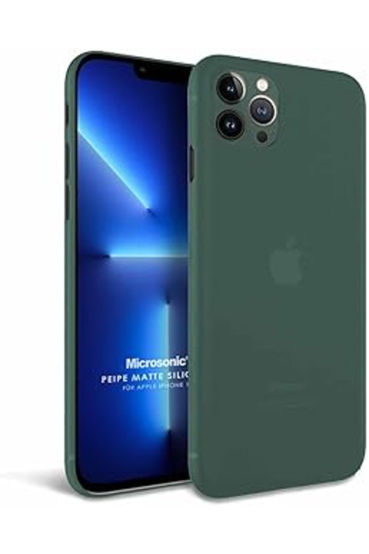 MAGNESİA Iphone 13 Pro Kılıf Peipe Matte Silicone Yeşil