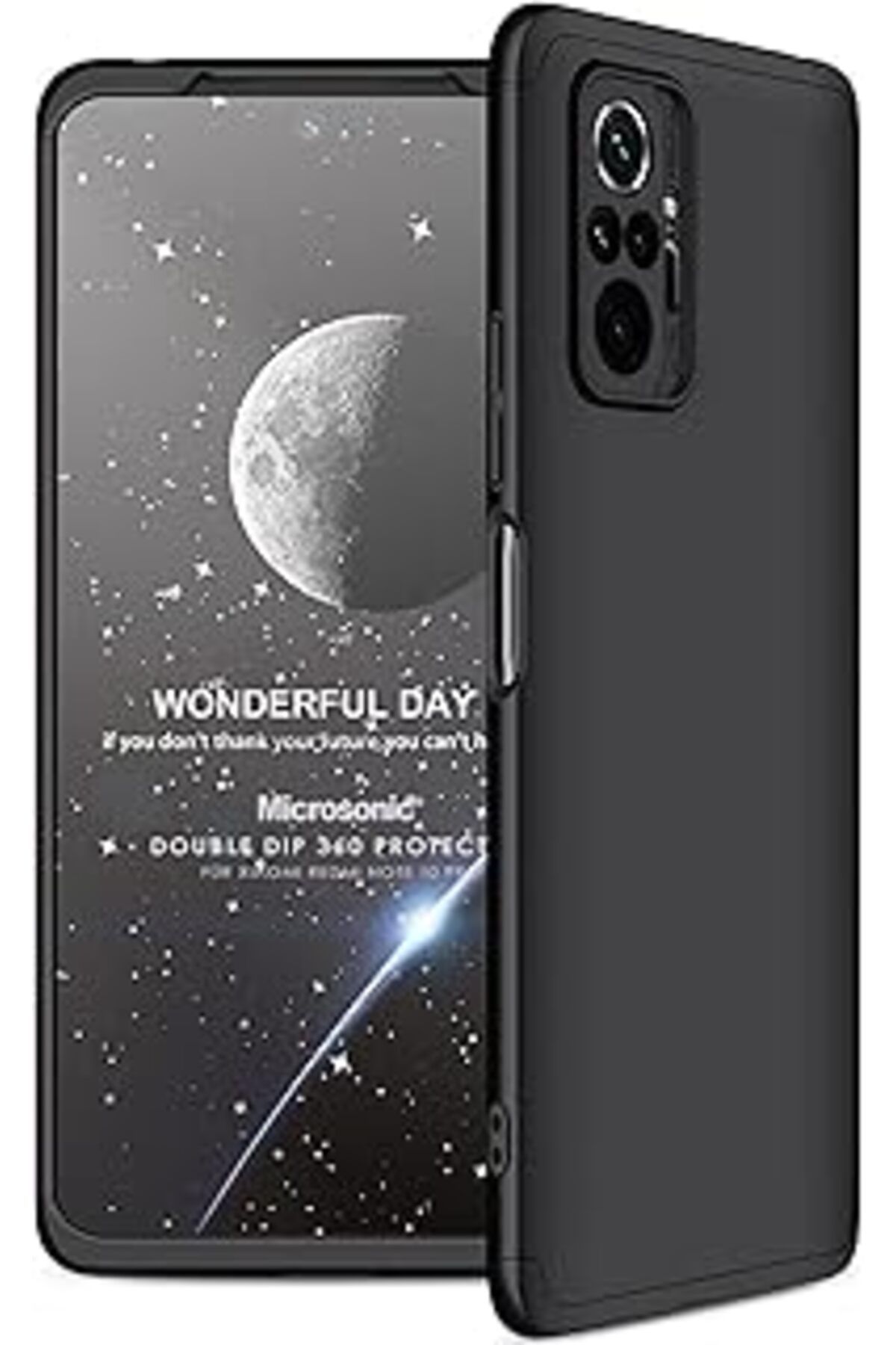 robotrend Redmi Note 10 Pro Için Kılıf Double Dip 360 Protective Siyah [Redmi Note 10 Pro I