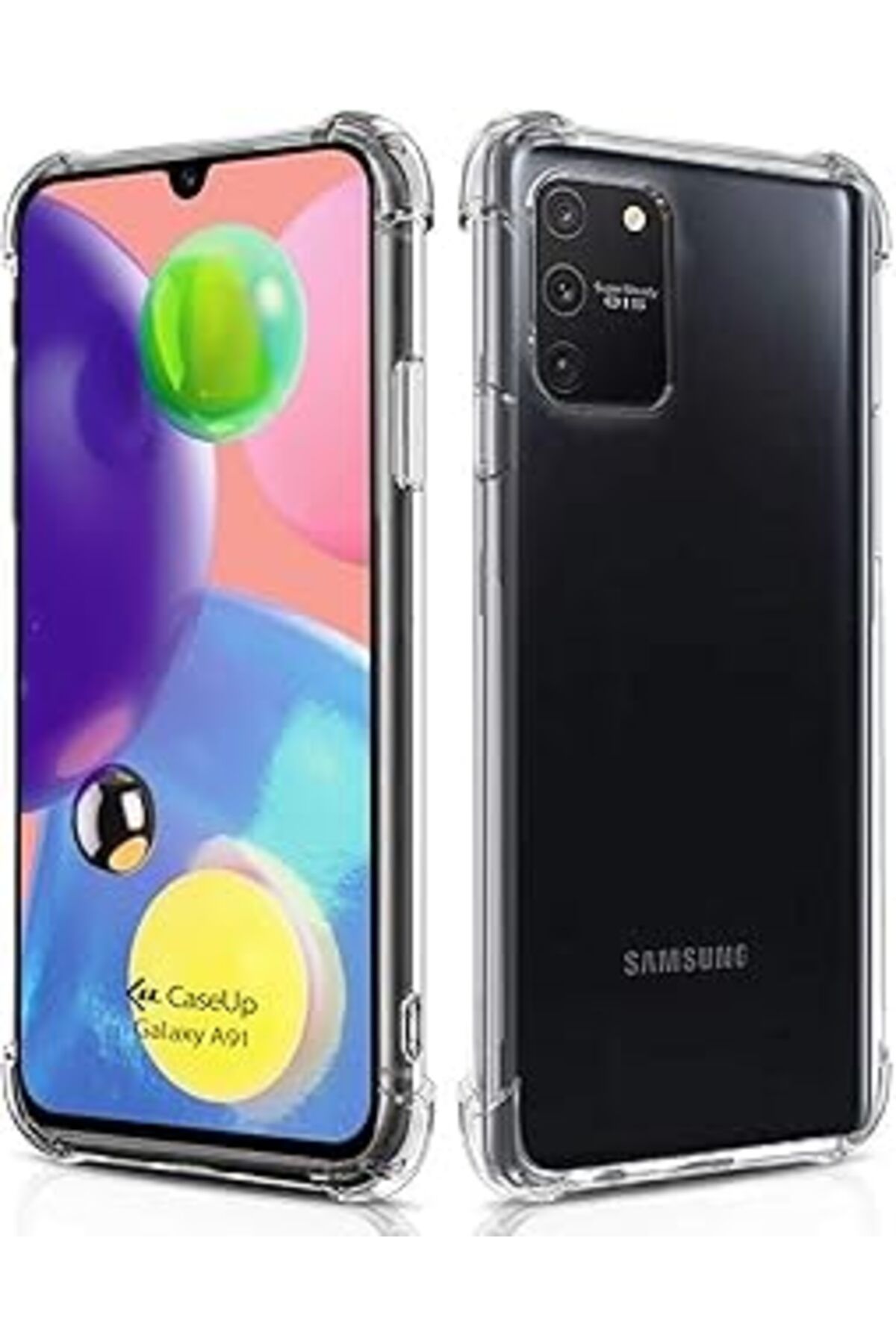 MAGNESİA Caseup Galaxy A91 Caseup Titan Crystal Şeffaf Uyumlu Kılıf