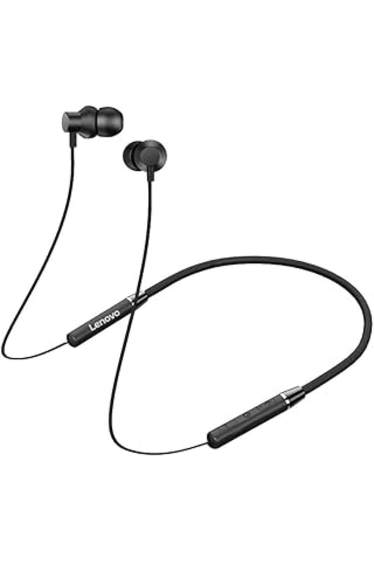 MAGNESİA Lenovo He05 Band Earphone Mikrofonlu Kablosuz Bluetooth Kulaklık Manyetik Boyna Asılan Suya Ve T