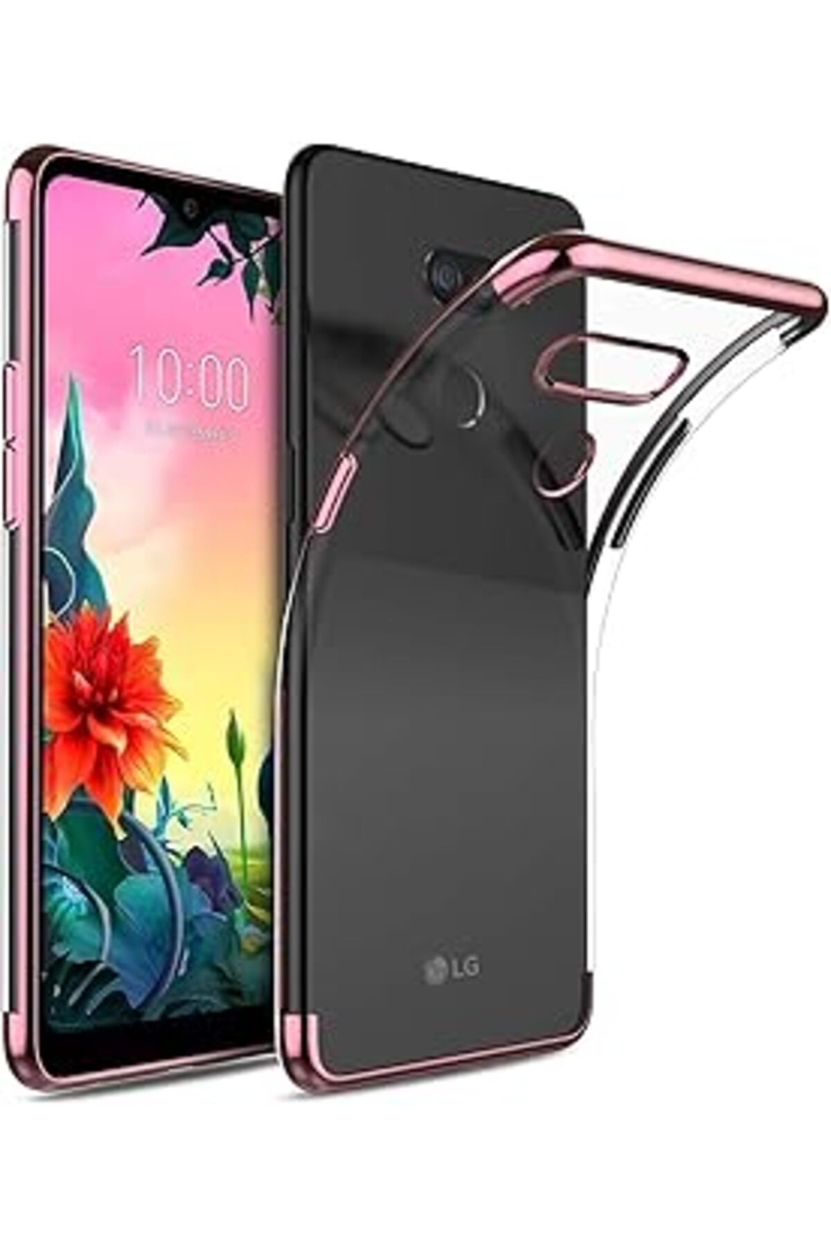 feifei Lg K40S Kılıf Skyfall Transparent Clear Rose