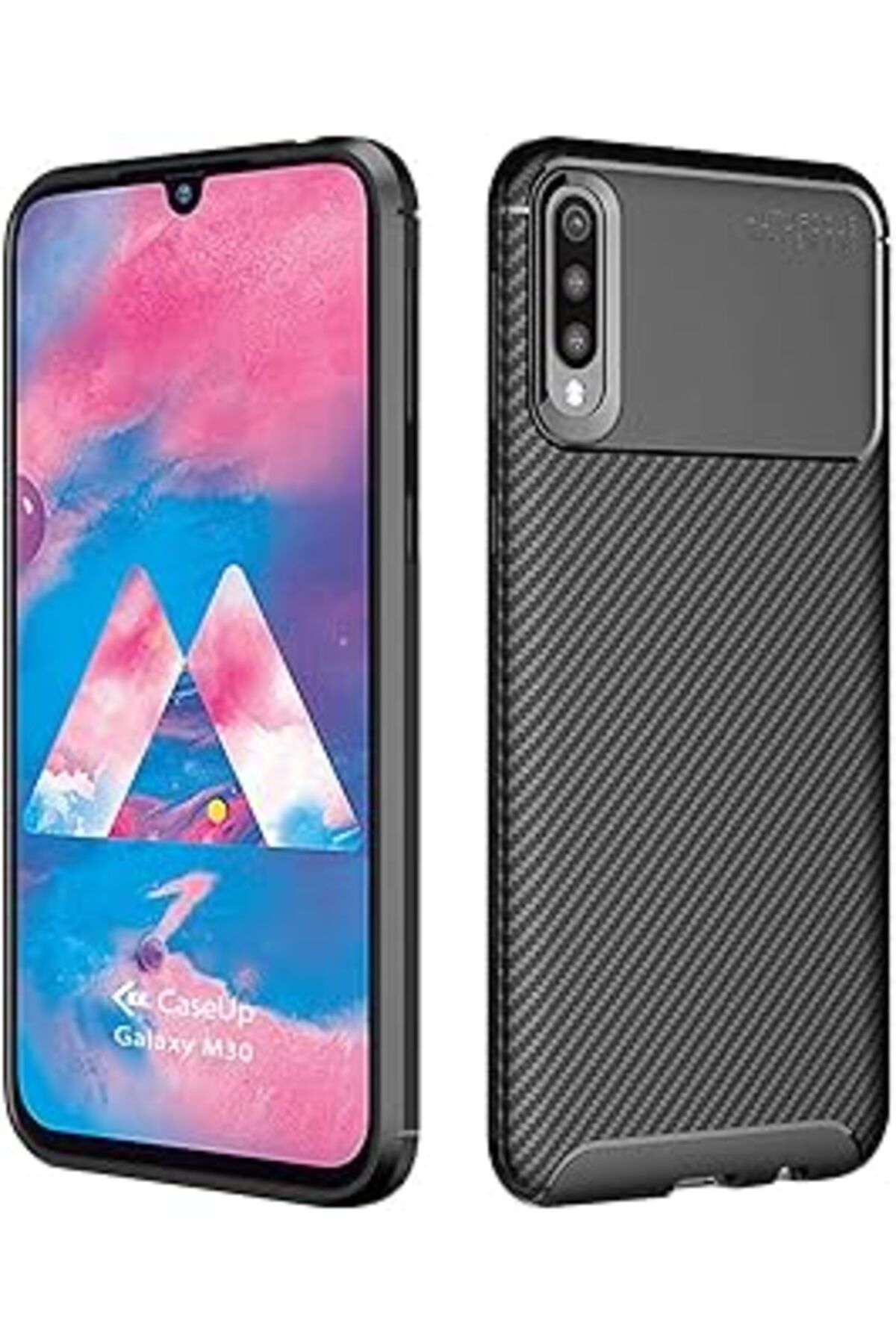 nerede bulurum Caseup Galaxy M30 Uyumlu Kılıf, Caseup Fiber Design Siyah