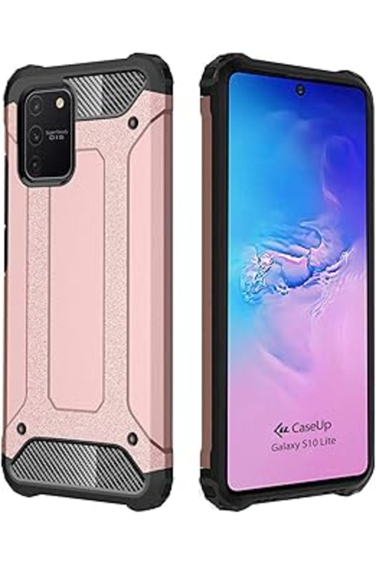 EDALKILIÇ Caseup Galaxy S10 Lite Uyumlu Kılıf, Caseup Tank Rose