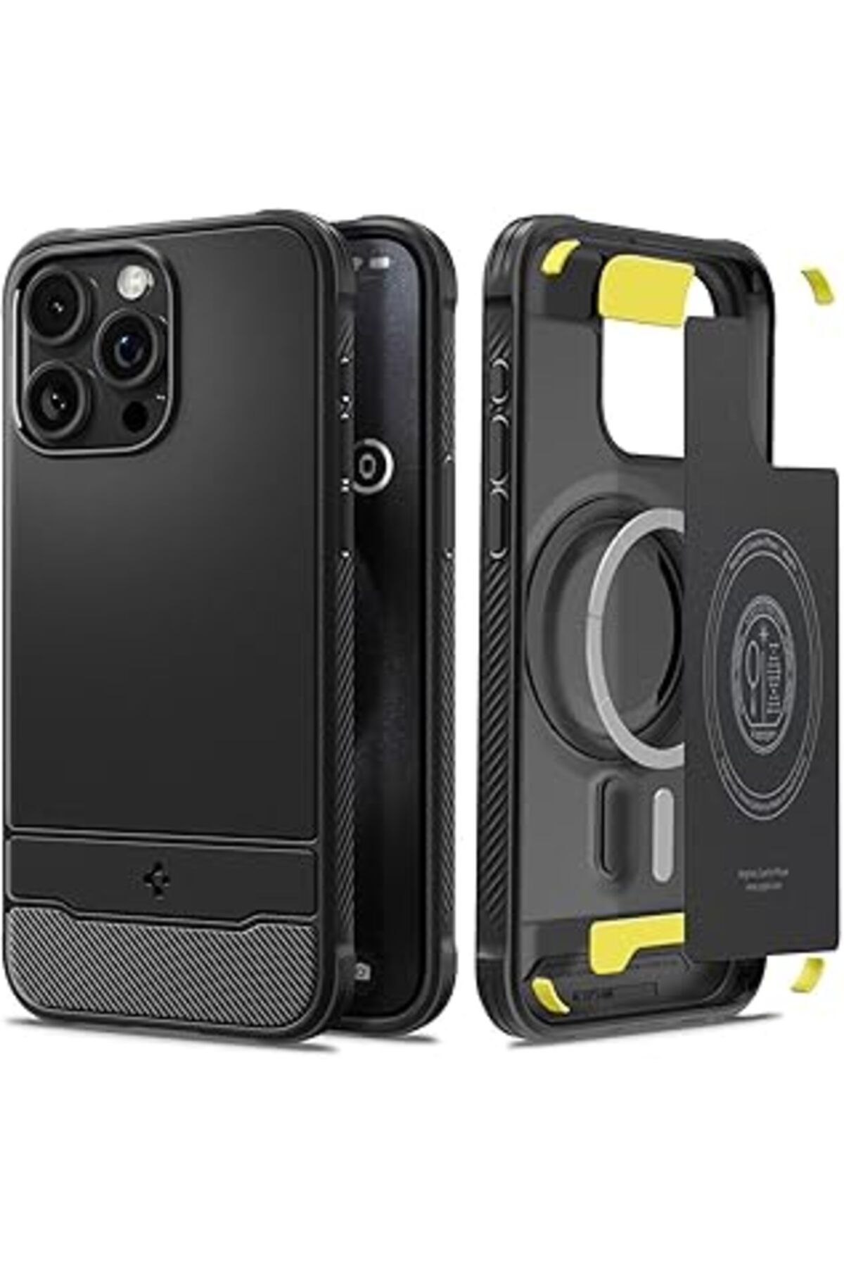 EDALKILIÇ Spigen Iphone 15 Pro Kılıf Rugged Armor Magfit Magsafe Özellikli Matte Black - Acs06703