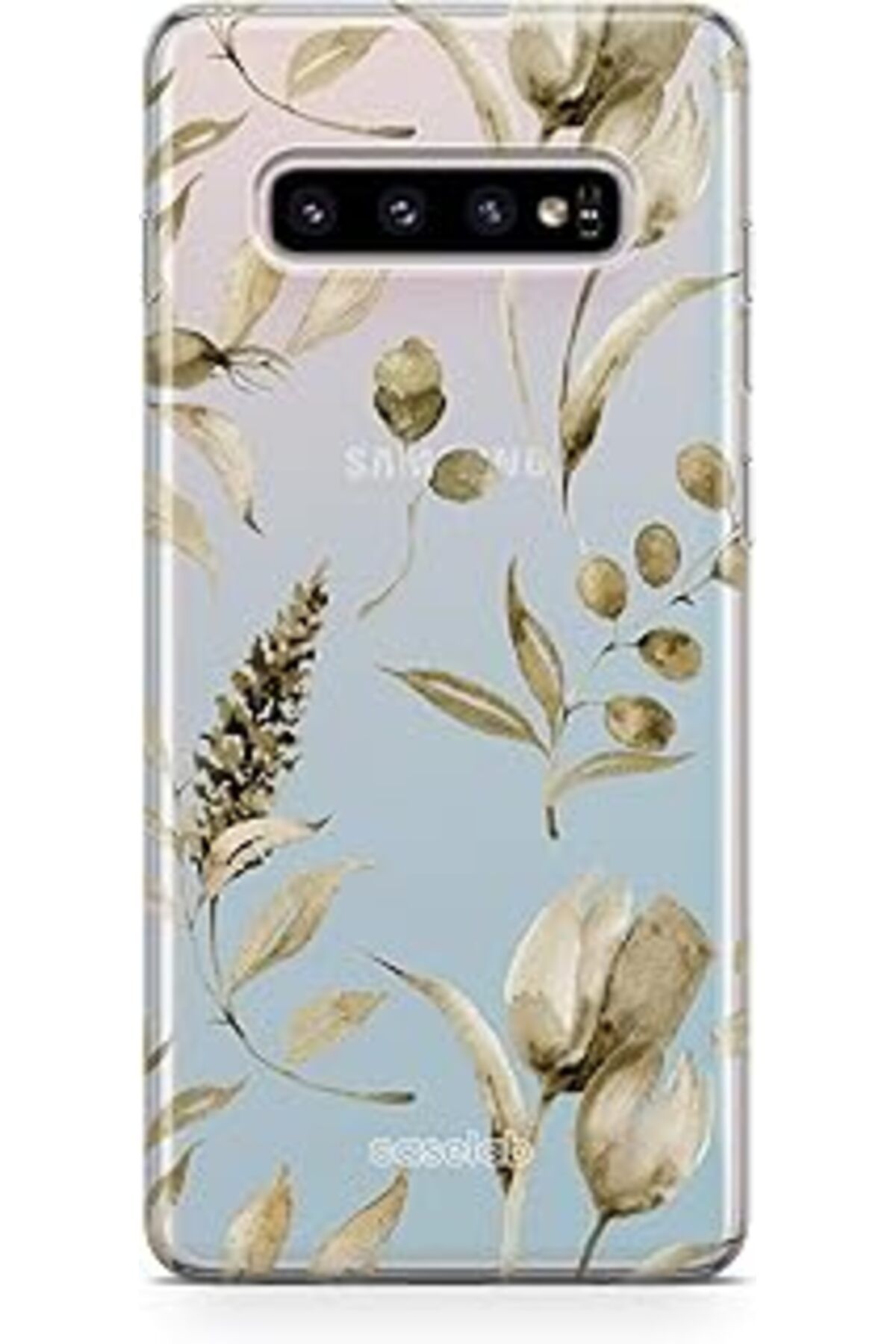 nazeninstoğu Caseslab S10 Şeffaf Telefon Kılıfı - Monochrome Flowers Iii