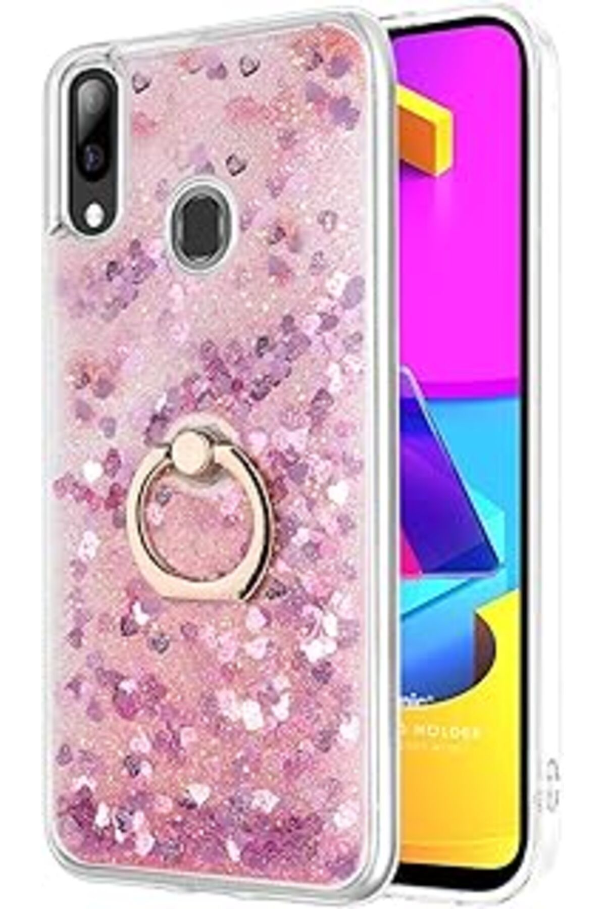 nerede bulurum Galaxy M10S Için Kılıf Glitter Liquid Pembe [Galaxy M10S Ile Uyumlu Kılıf