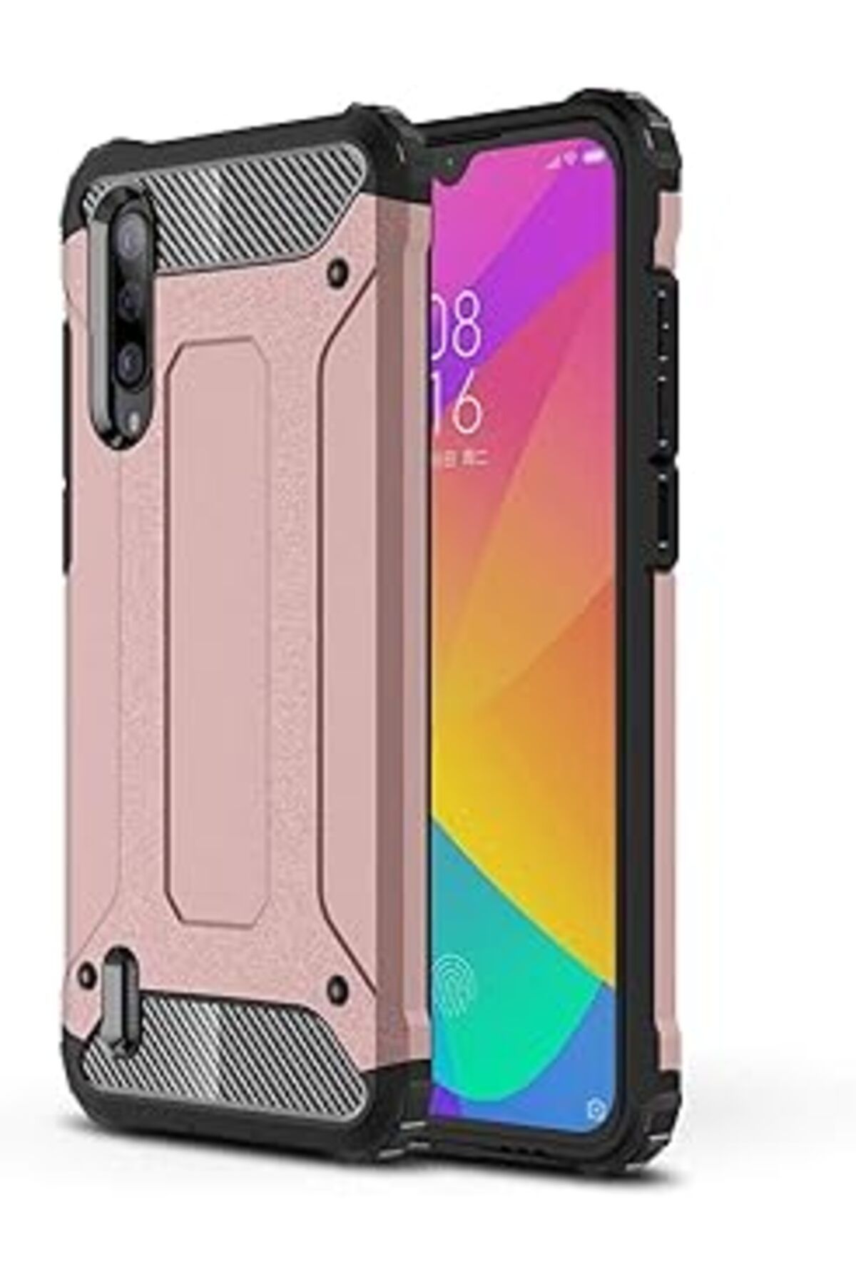 EDALKILIÇ Mi Mi 9 Lite Için Kılıf Rugged Armor Rose [Mi 9 Lite Ile Uyumlu Kılıf - Rose Go