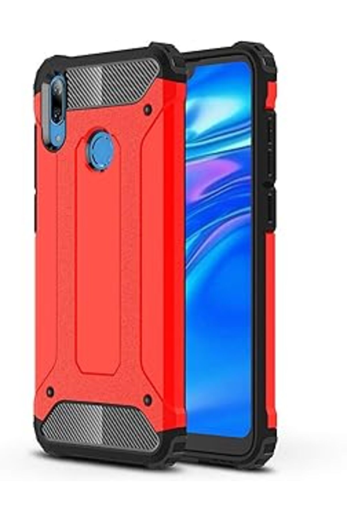 feifei Huawei Y7 2019 Kılıf Rugged Armor Kırmızı