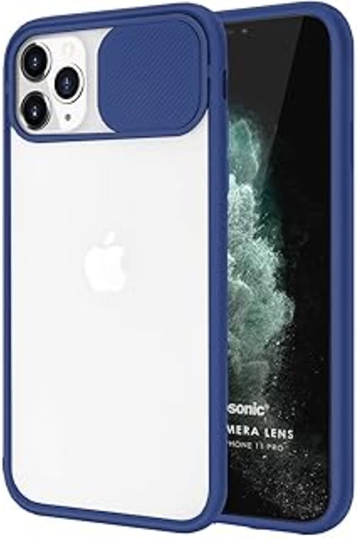 Ceet Markets Cupcase® Iphone 11 Pro Max Uyumlu Kılıf Kamera Lens Korumalı Sürgülü Yüksek Korumalı Buzlu Tra