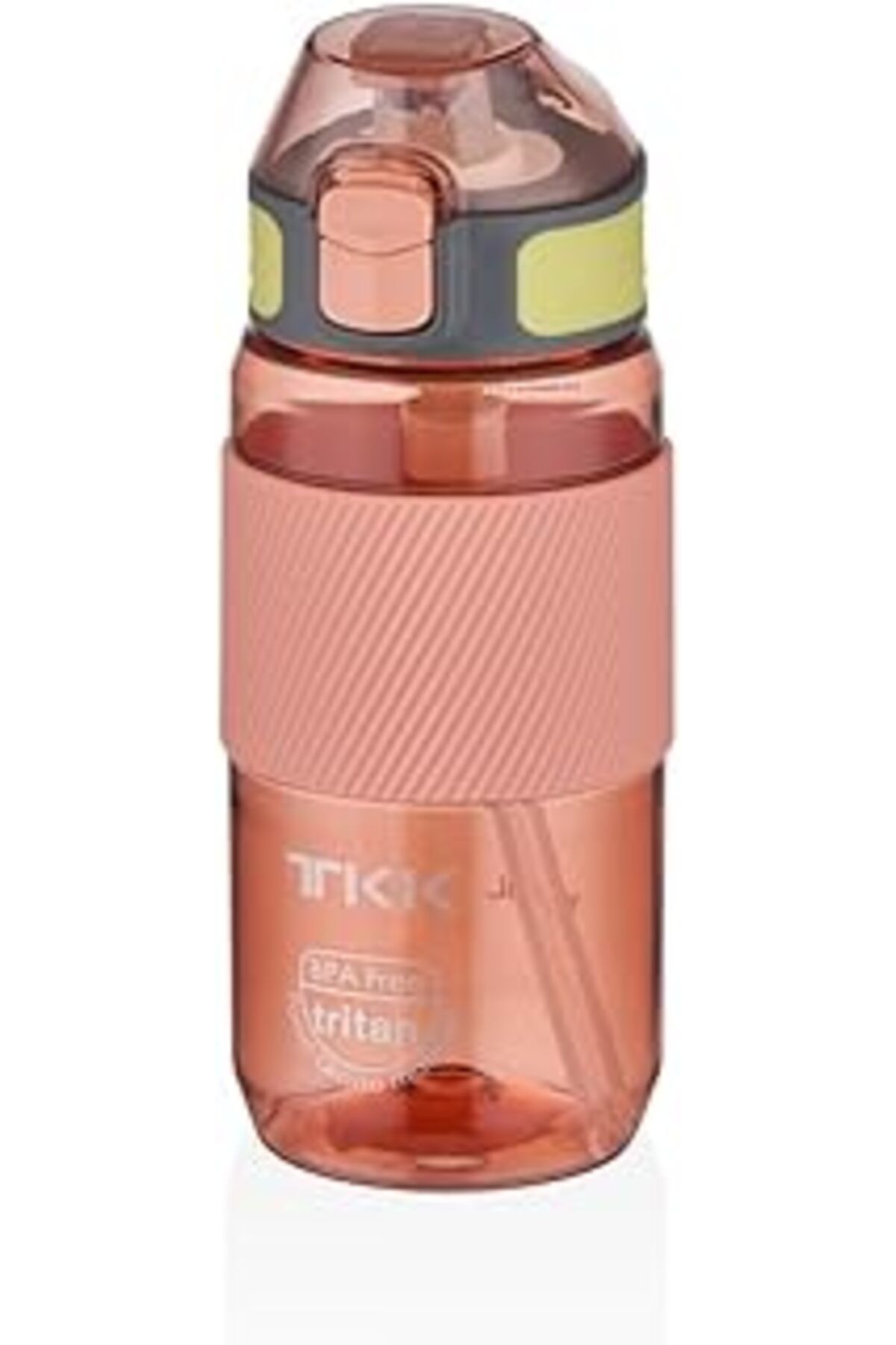 MAGNESİA Tkk 500Ml Pipetli Silikon Gövde Ölçü Skalalı Tritan Su Matarası (Pembe)