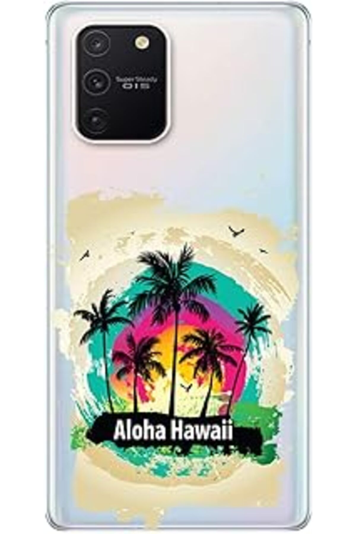 feifei Galaxy S10 Lite Kılıf Sm-G770F Baskılı Silikon Ha Hawaii Stk:349