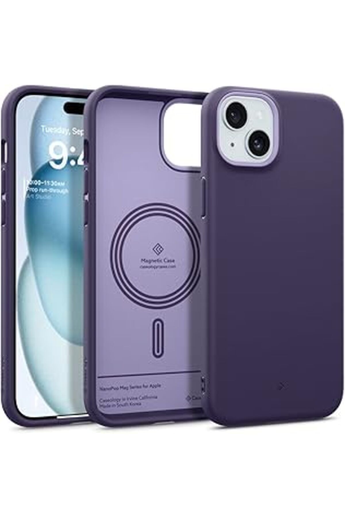 EDALKILIÇ Caseology Spigen Iphone 15 Plus Kılıf Nano Pop Mag Magsafe Özellikli Grape Purple - Acs06680