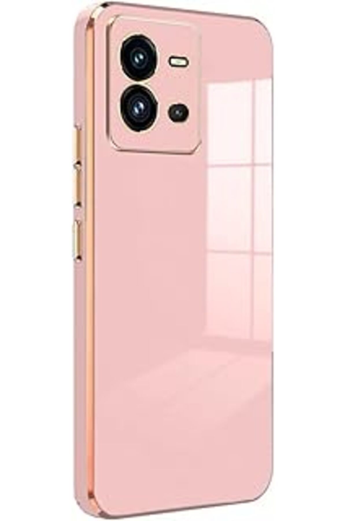 EDALKILIÇ Vivo V25 5G Için Kılıf Olive Plated Pembe [V25 5G Ile Uyumlu Kılıf - Pembe]